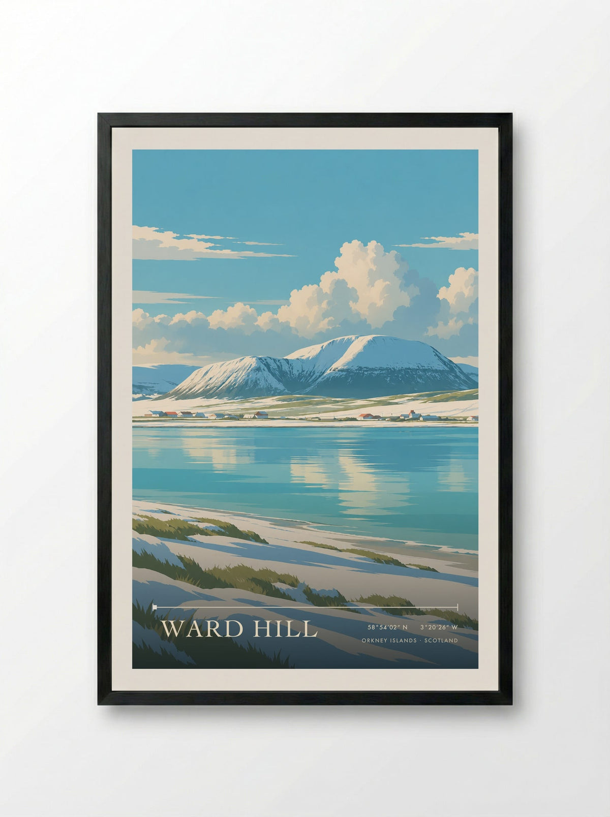 Ward Hill, Orkney Islands | Travel Poster - Framed Print Black