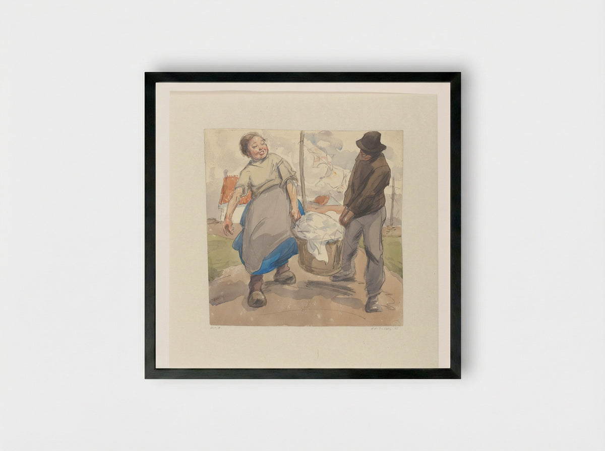Wasdag - Alfred Ost - Framed Print Black