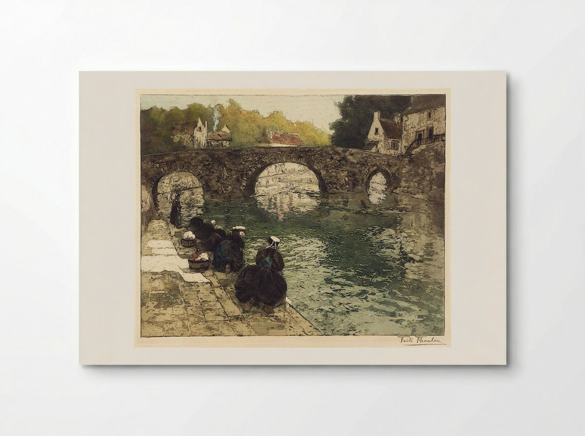 Washerwomen at Quimperle - Frits Thaulow - Poster