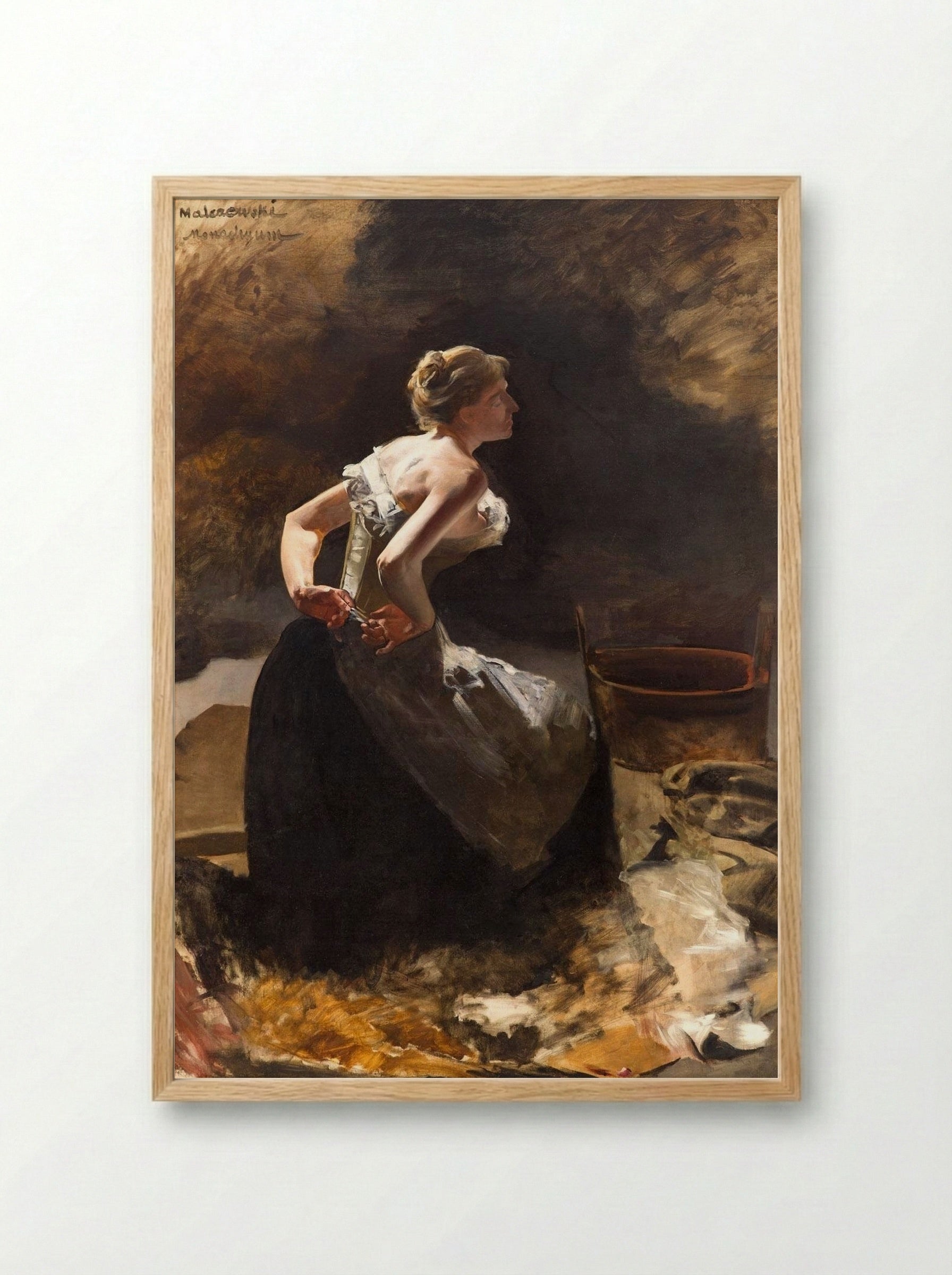 Washing of Feet - Jacek Malczewski - Framed Print Wood