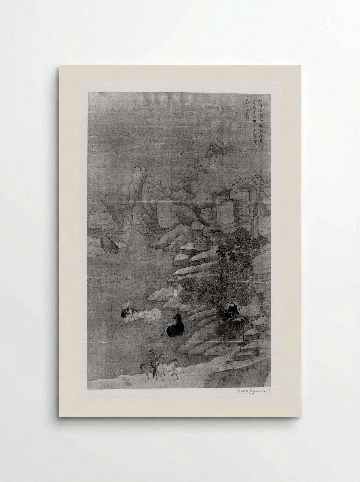 Washing the Horses in the Stream - Zhao Mengfu - Poster