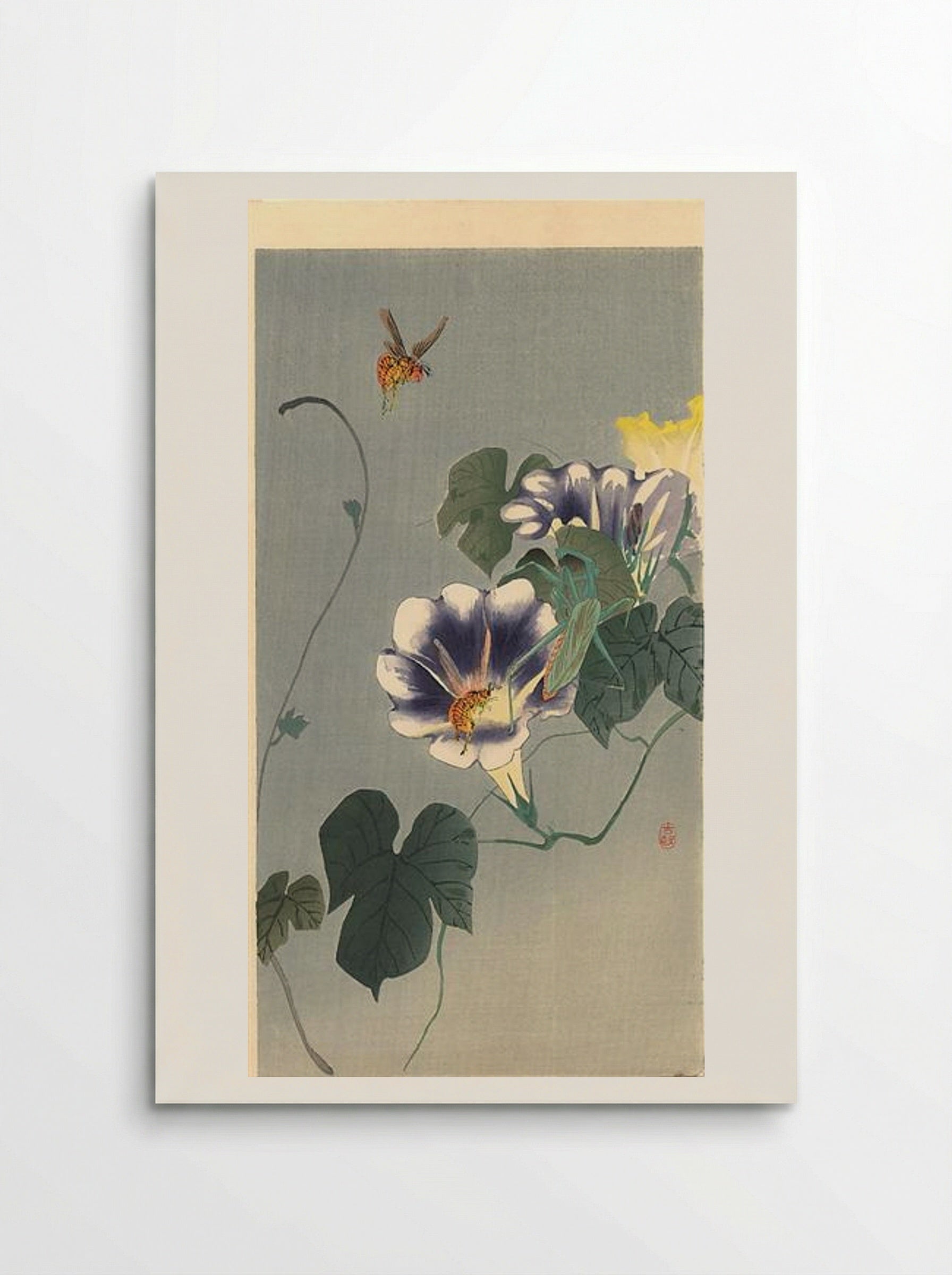 Wasps and Praying Mantis - Ohara Koson - Poster