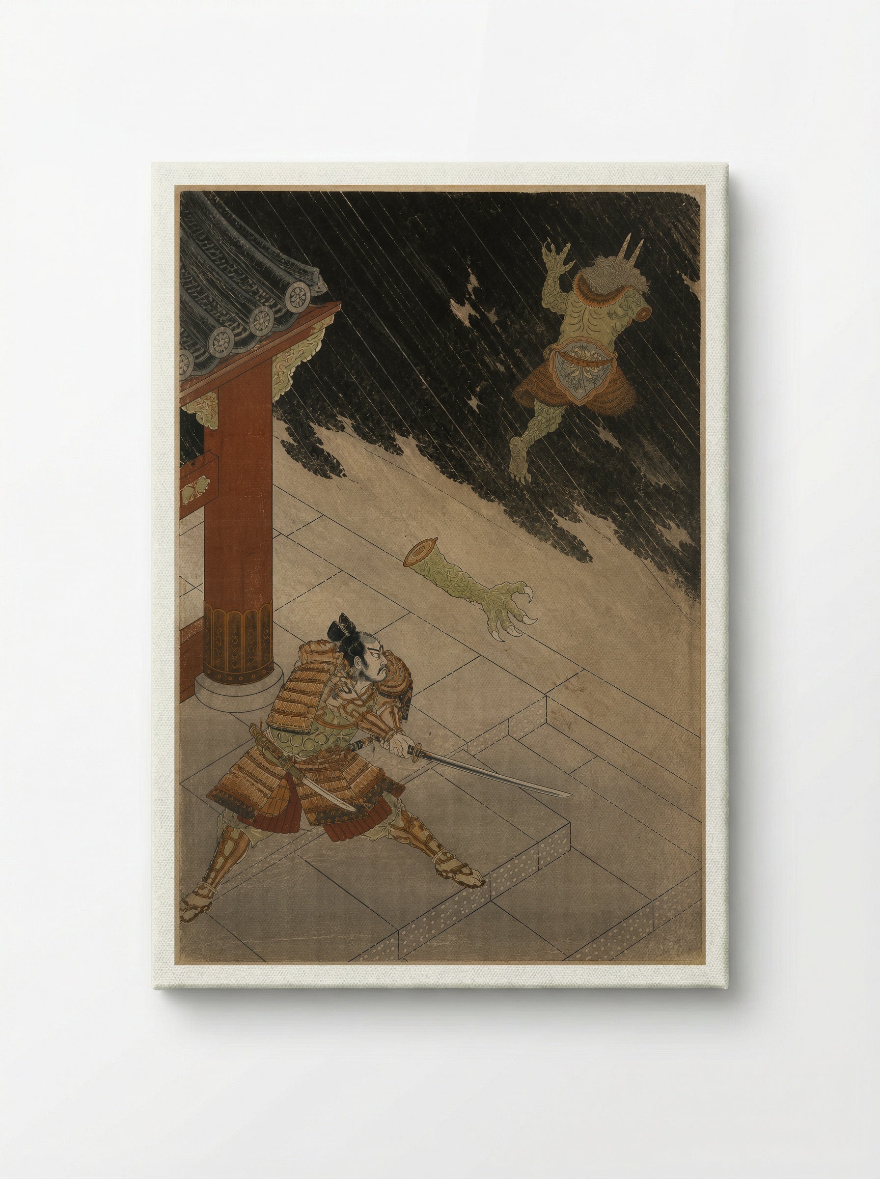 Watanabe no Tsuna at Rashomon: The Severed Arm - Canvas