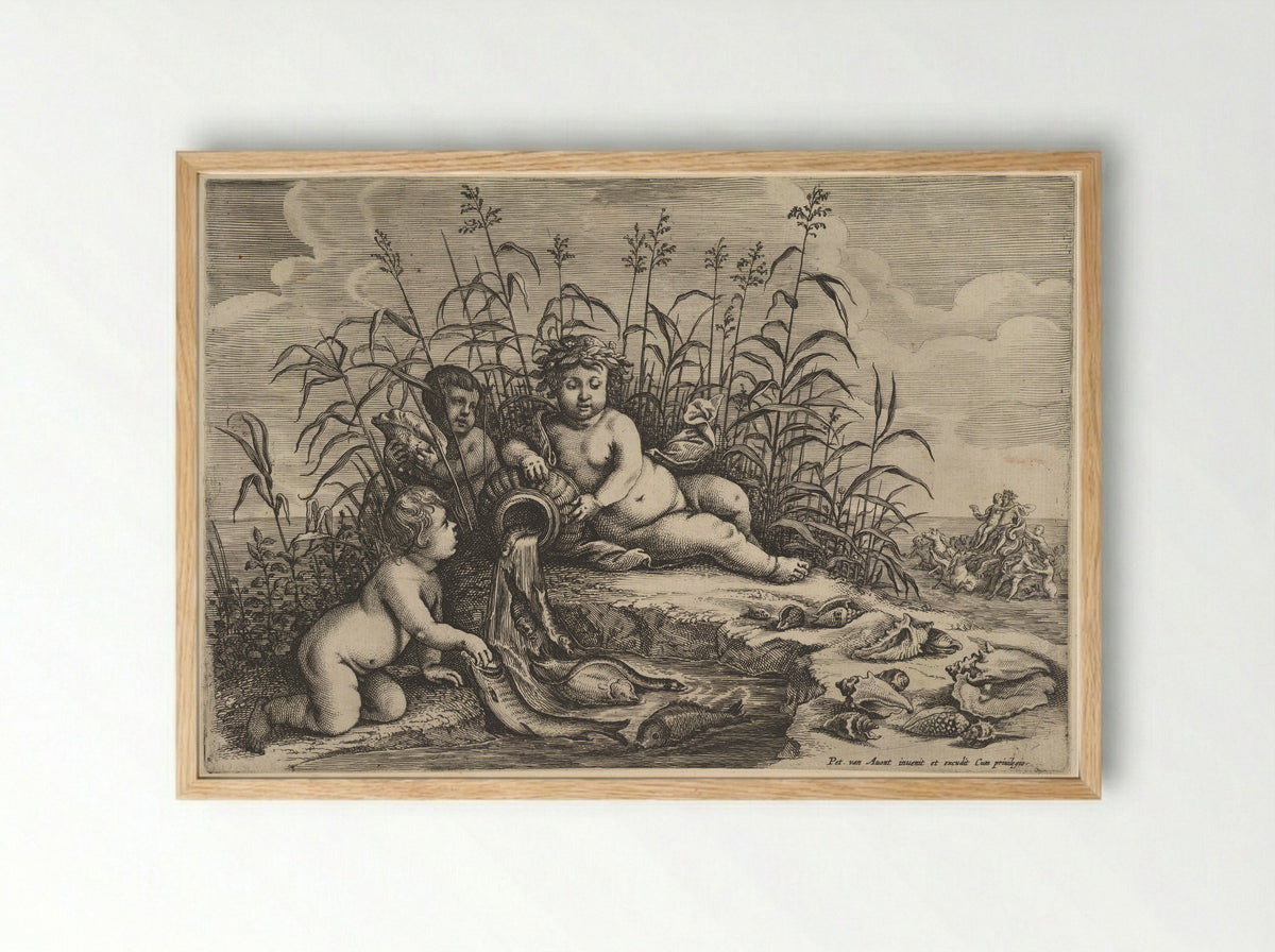 Water (Allegory of the Elements) - Pieter van Avont - Framed Print Wood