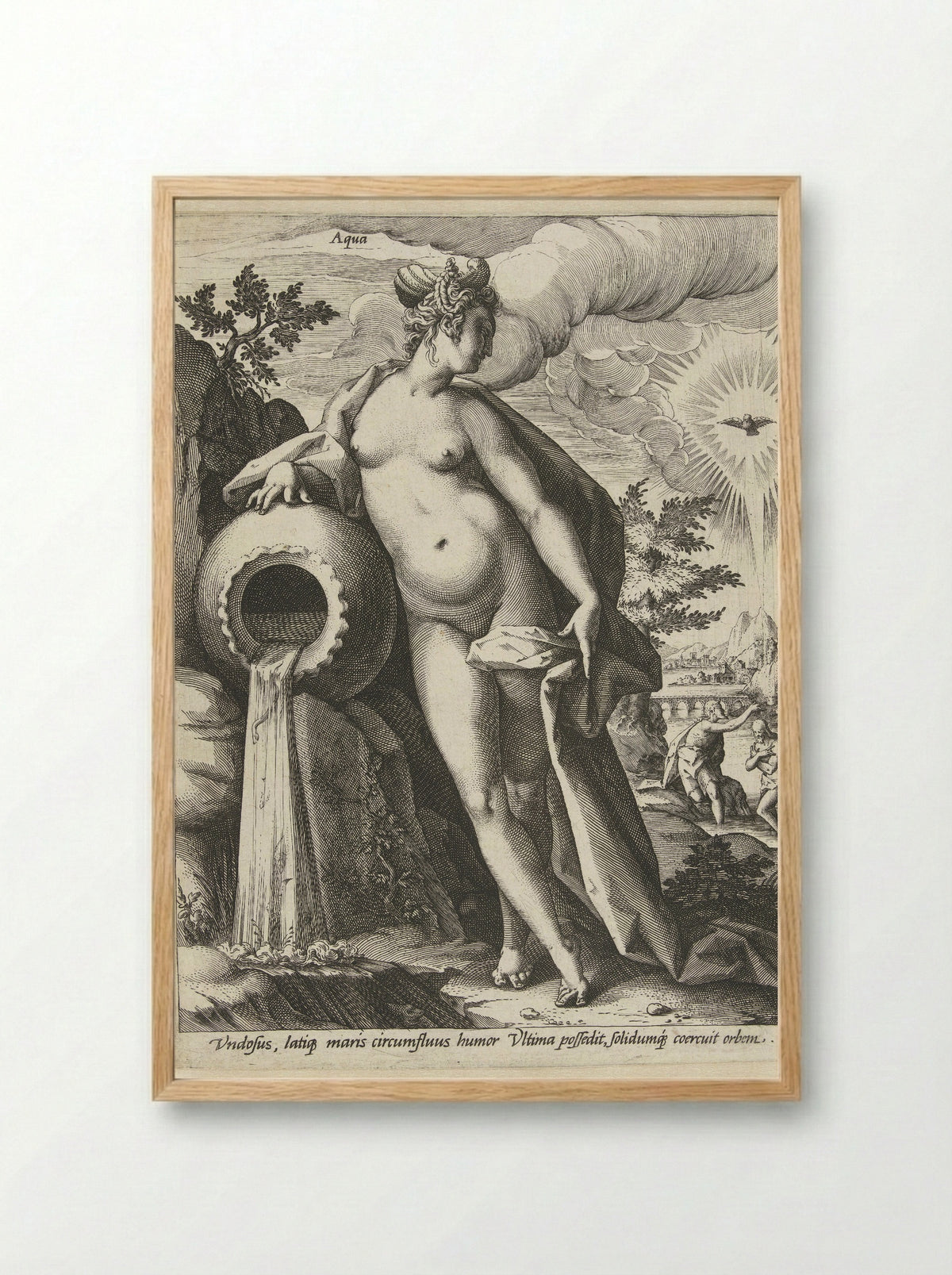 Water (Aqua) - Hendrick Goltzius - Framed Print Wood