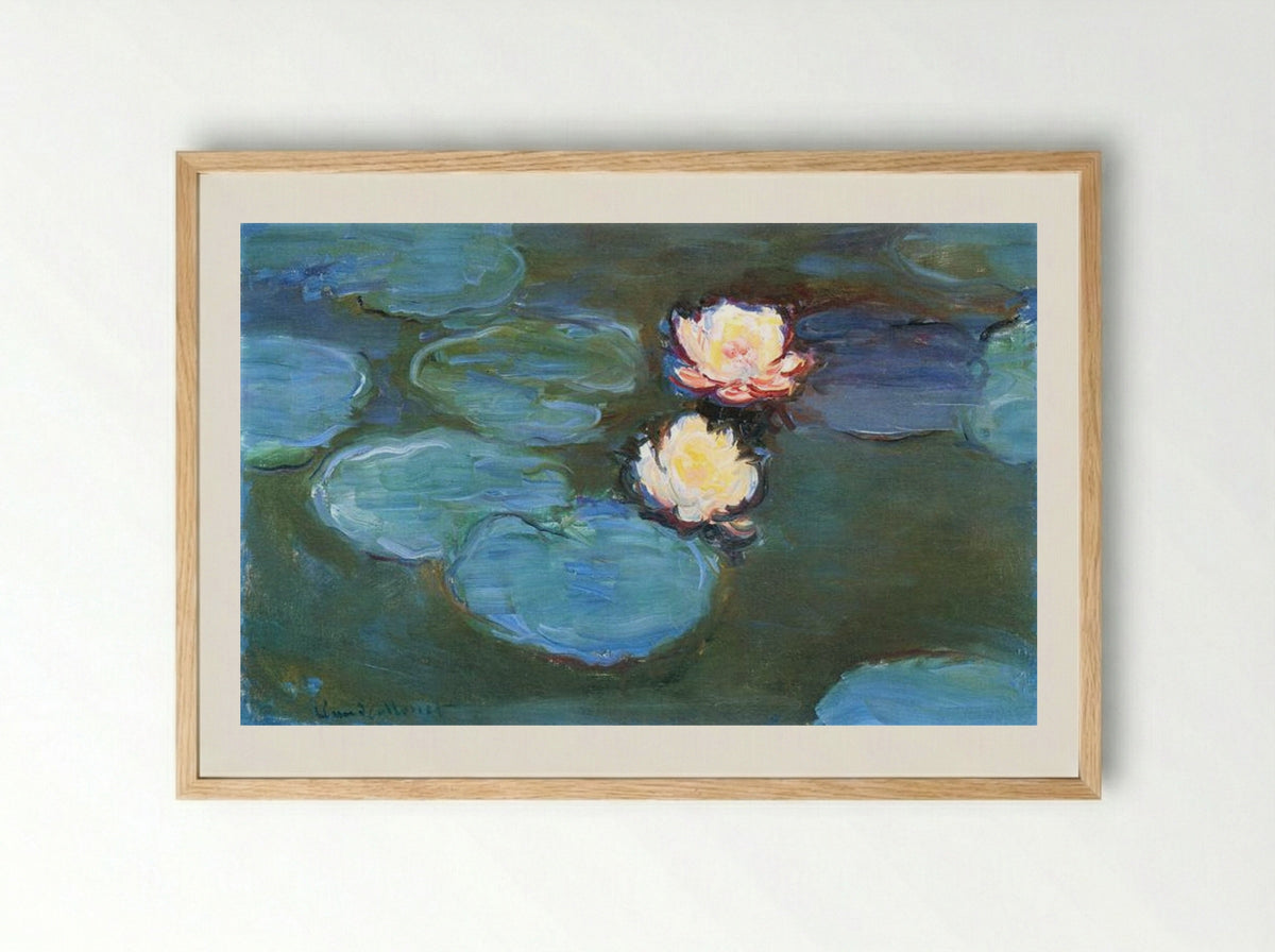Water Lilies - Claude Monet - Framed Print Wood