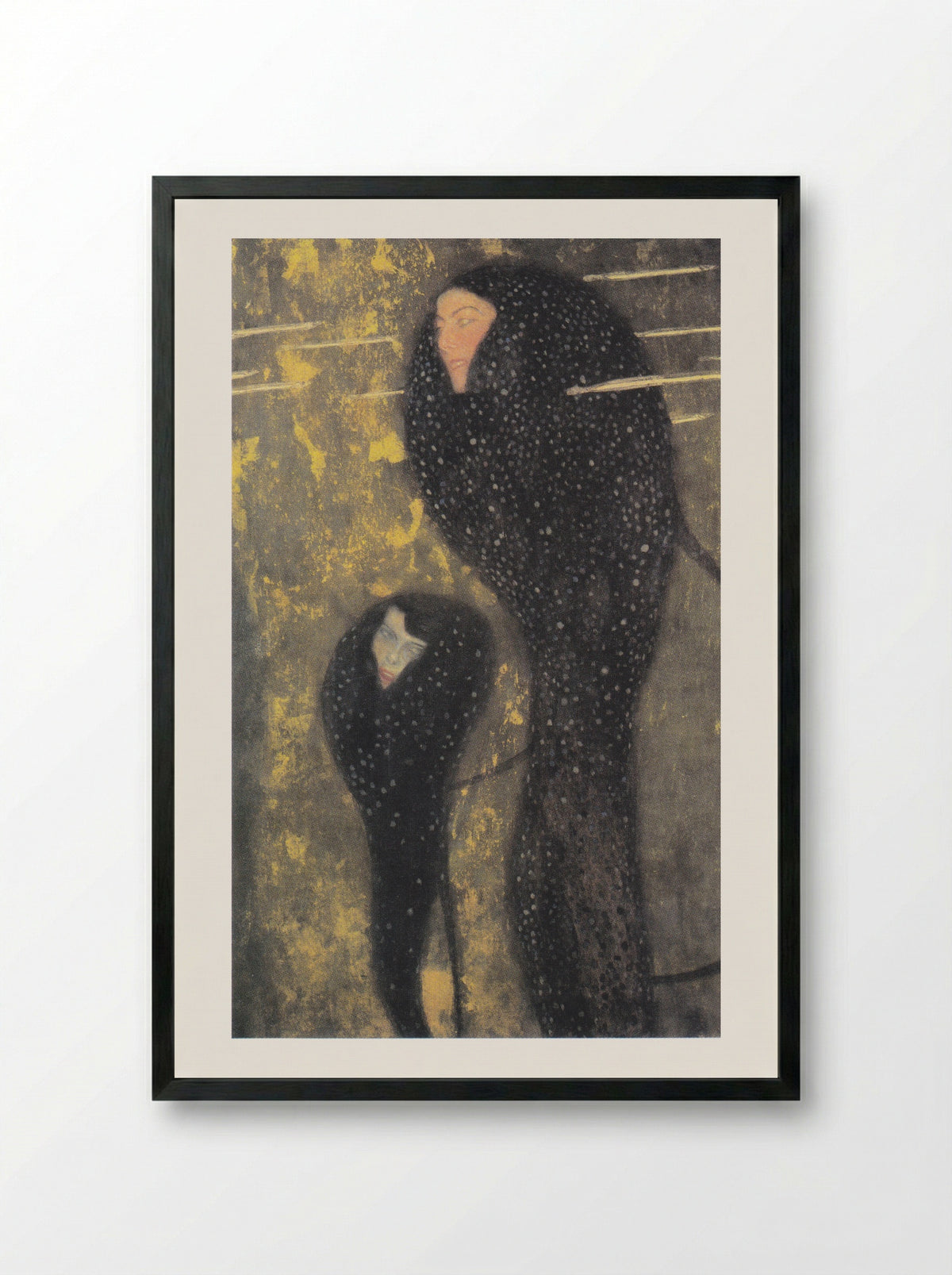 Water Nymphs (Silverfish) - Gustav Klimt - Framed Print Black