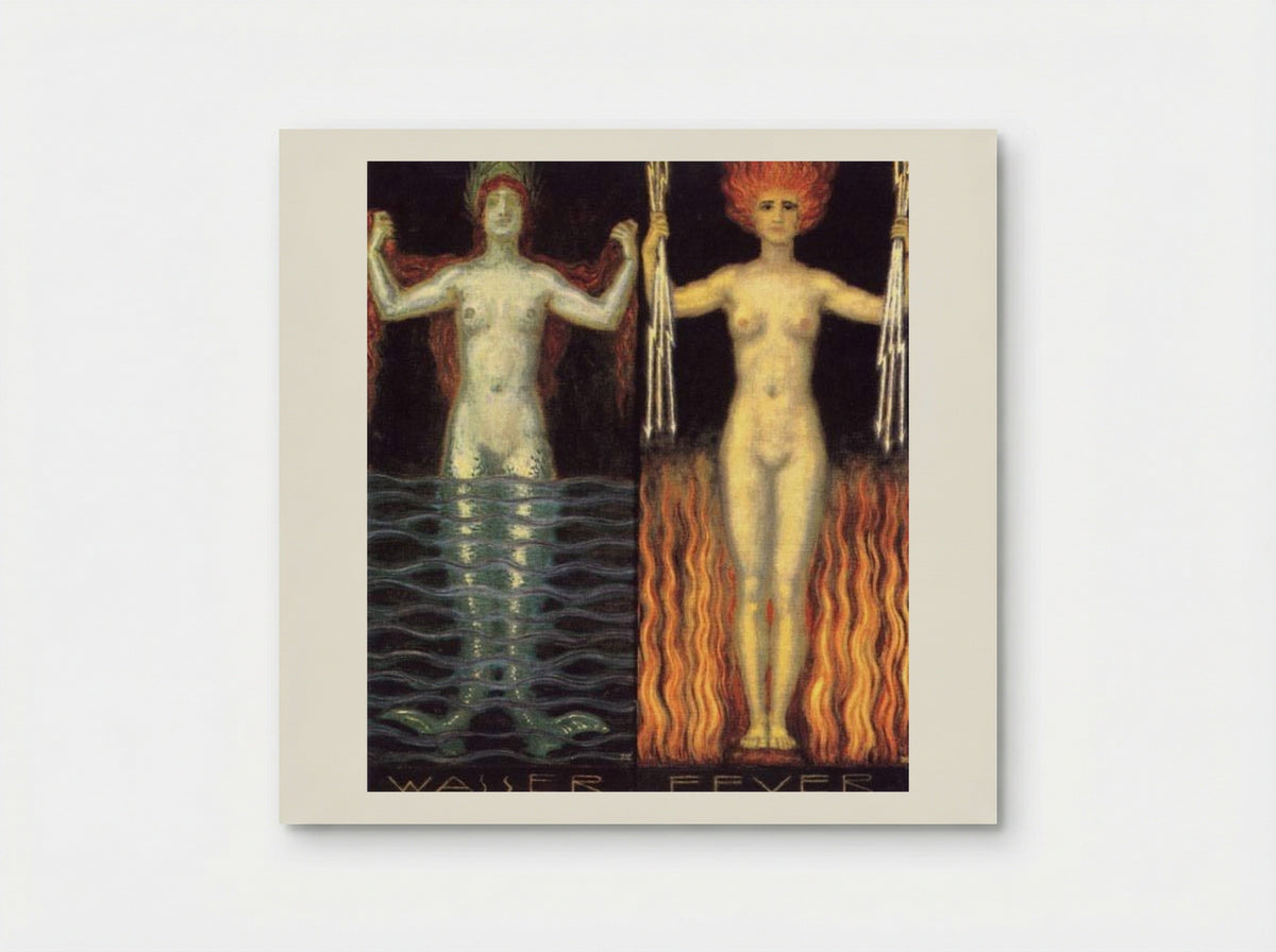 Water and Fire - Franz von Stuck - Poster