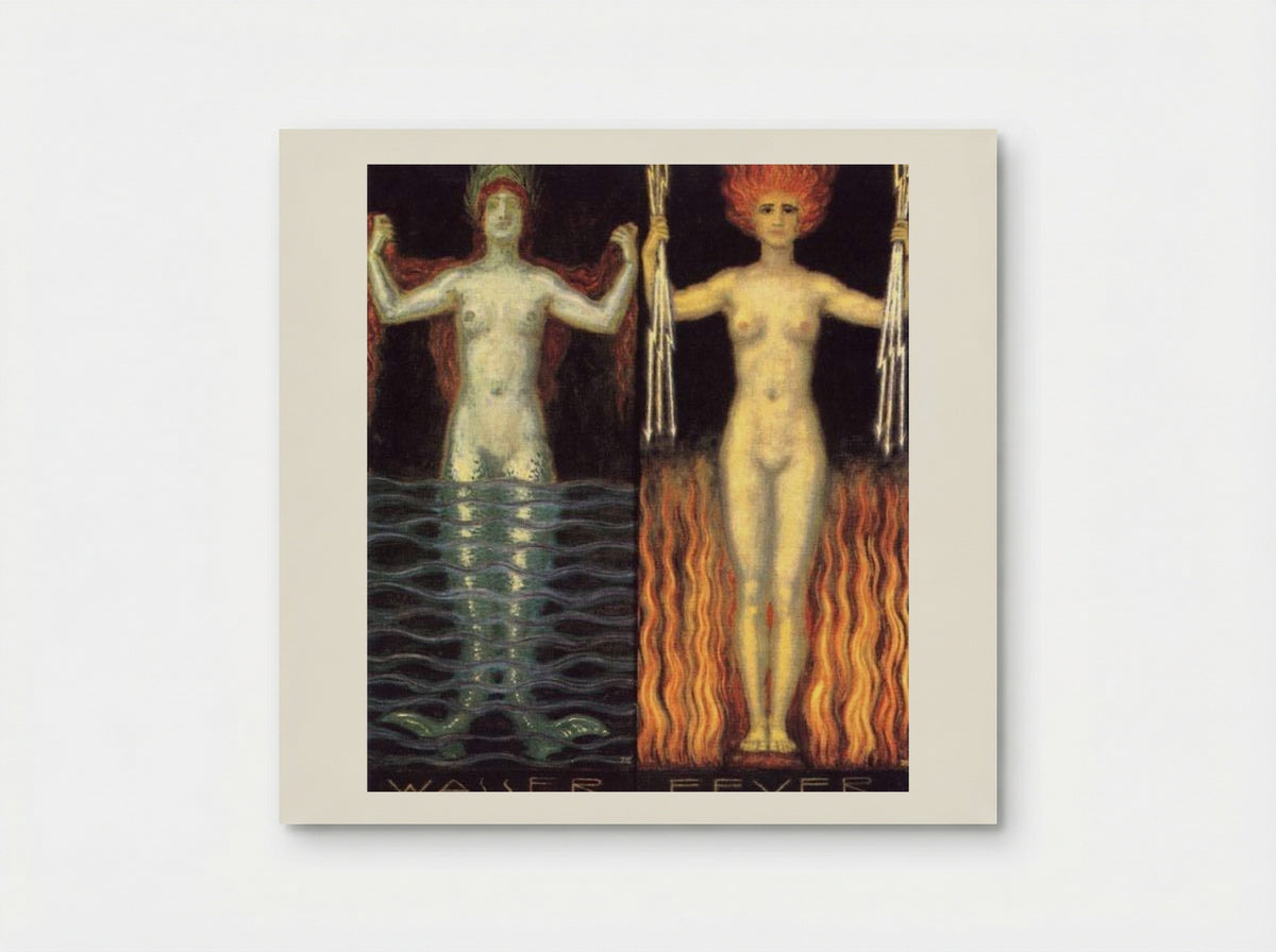 Water and Fire - Franz von Stuck - Poster