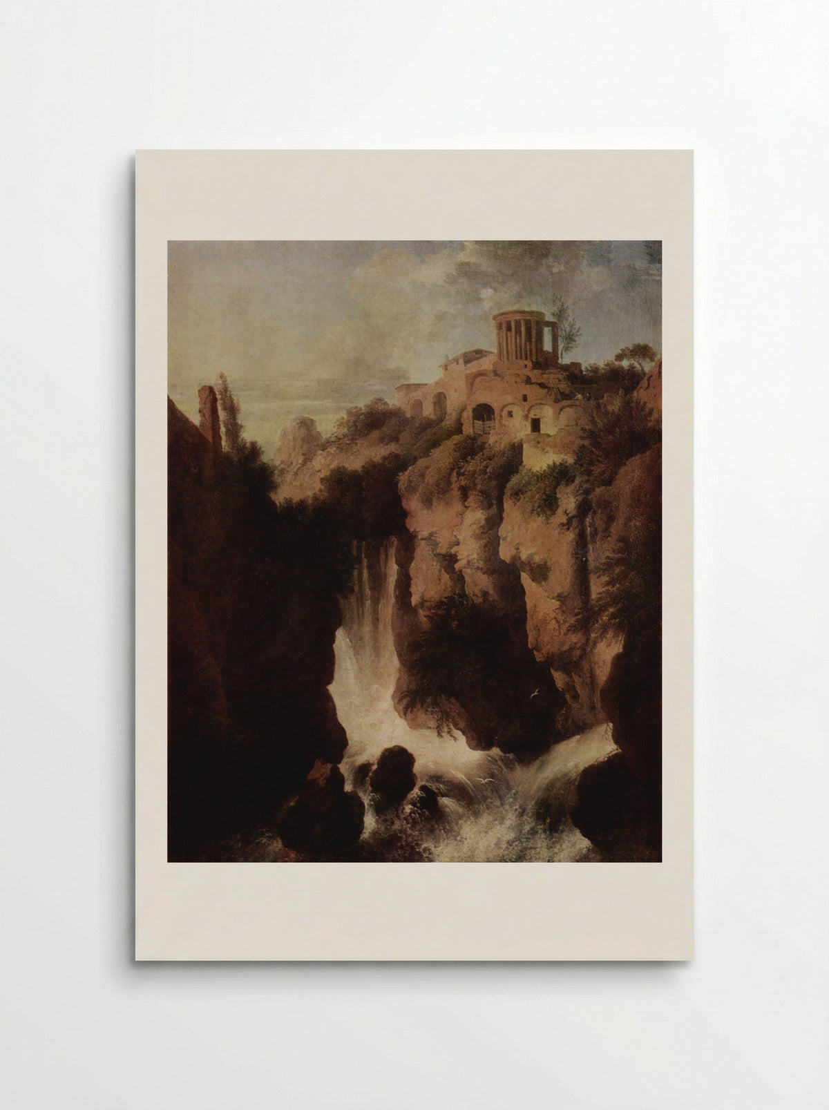 Waterfall at Tivoli - Christian Wilhelm Ernst Dietrich - Poster