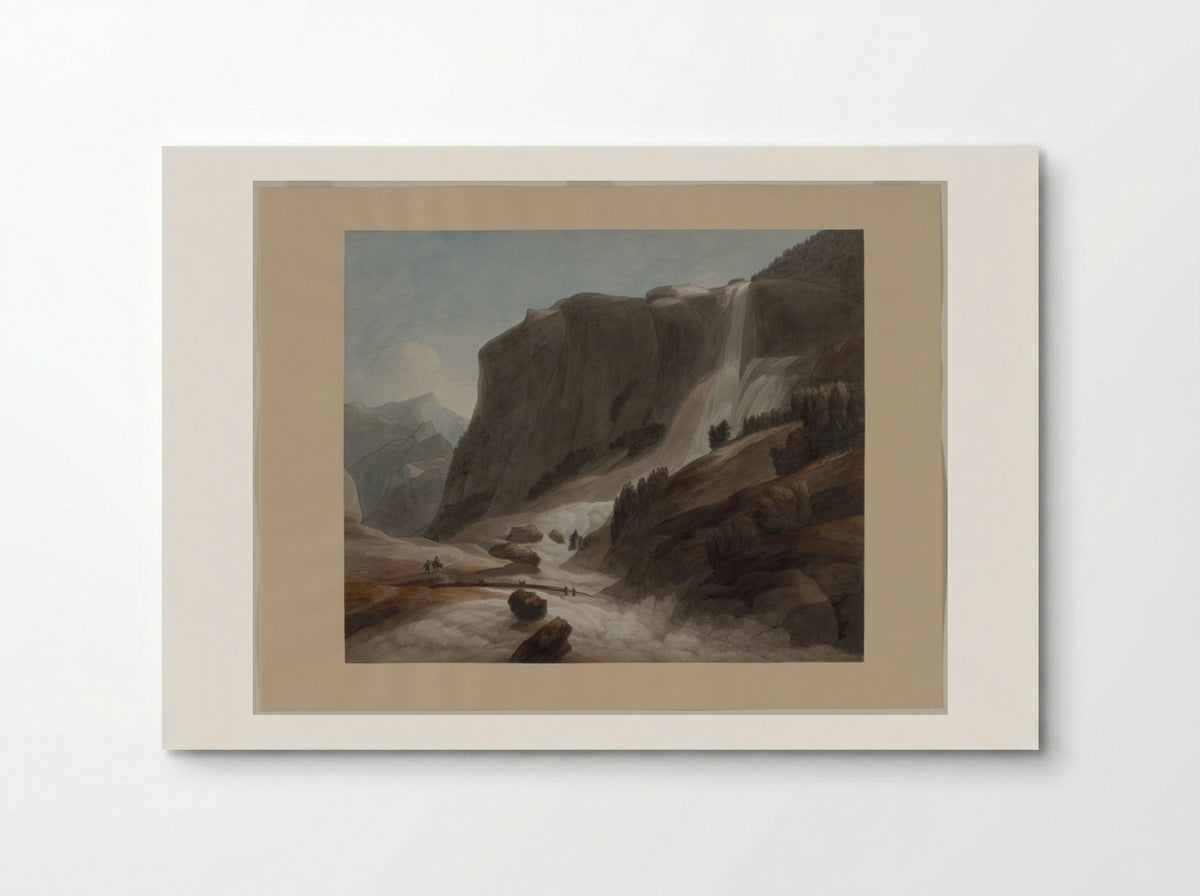 Waterfall between Chiavenna and Mount Splügen - Francis Towne - Poster