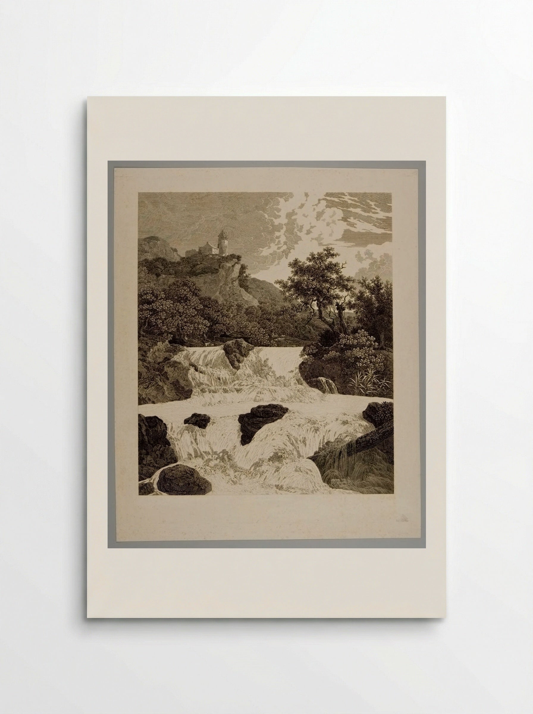 Waterfall with Rocks - Christian Haldenwang - Poster