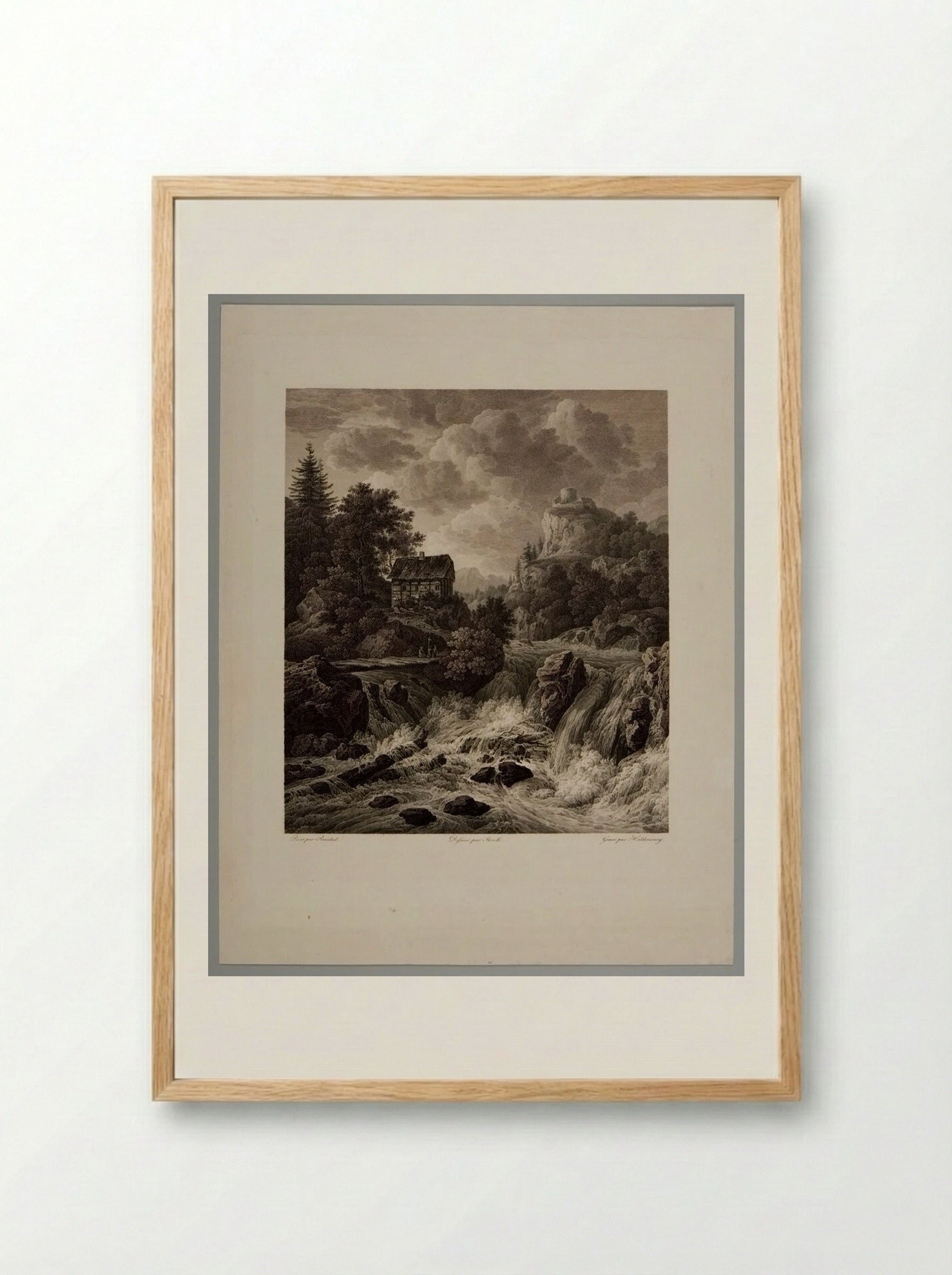 Waterfall - Christian Haldenwang - Framed Print Wood