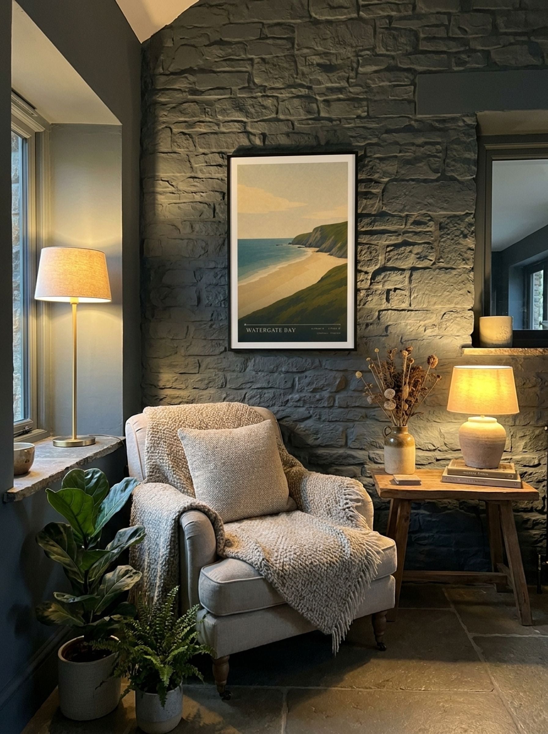 Watergate Bay Cornwall England Travel Poster - Lifestyle