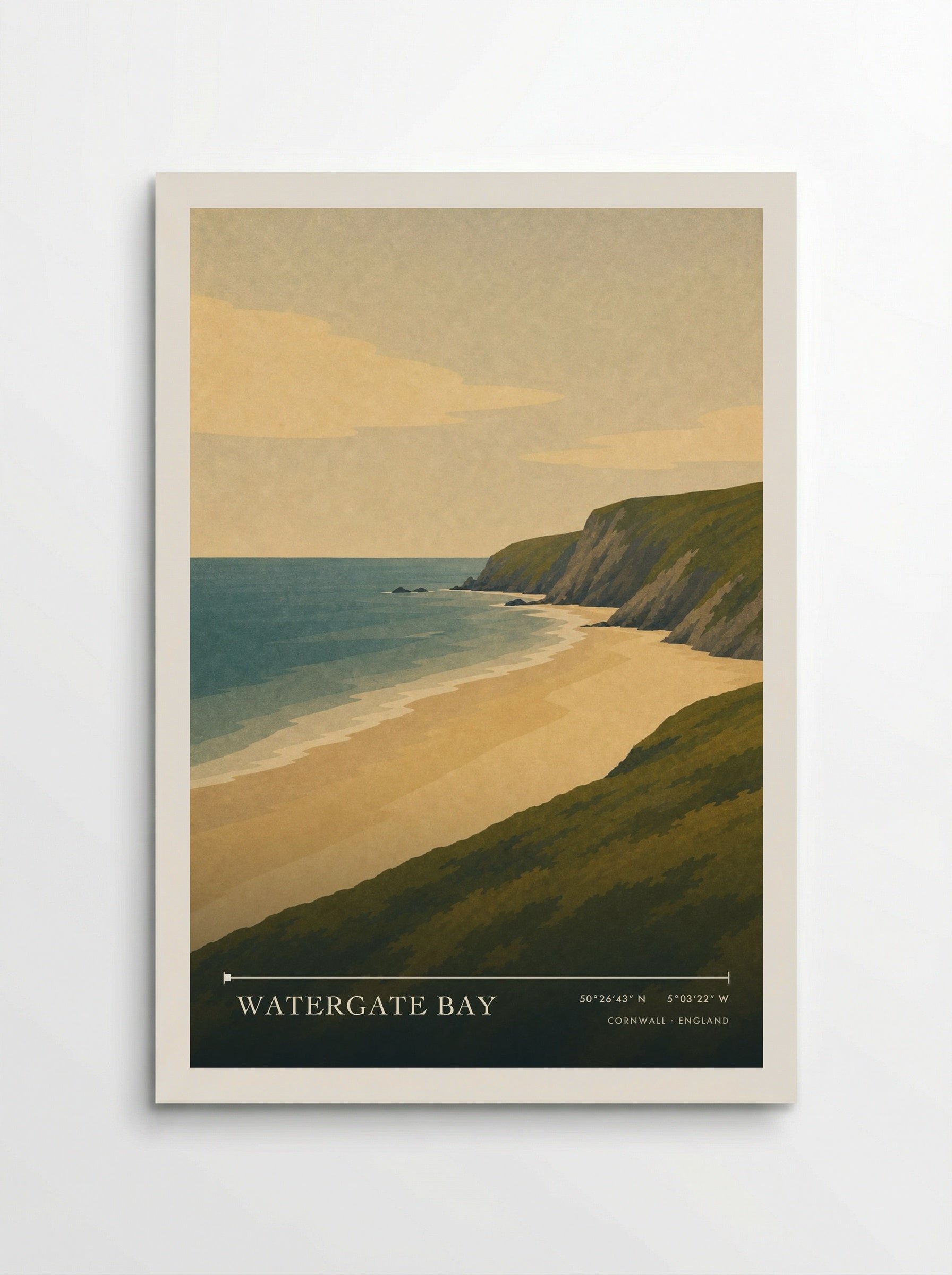Watergate Bay Cornwall England Travel Poster - Poster