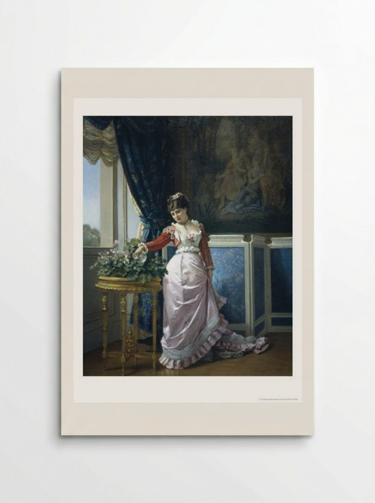 Watering the Flowers - Auguste Toulmouche - Poster