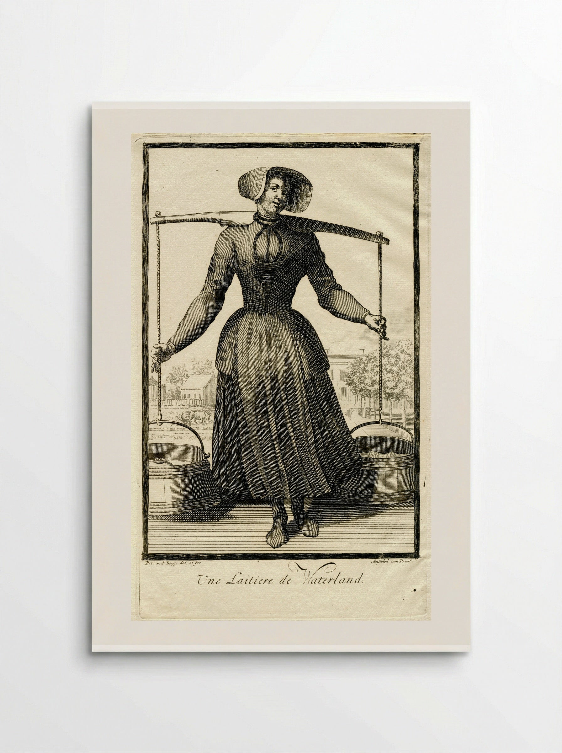 Waterlandse melkmeid - Pieter van den Berge - Poster