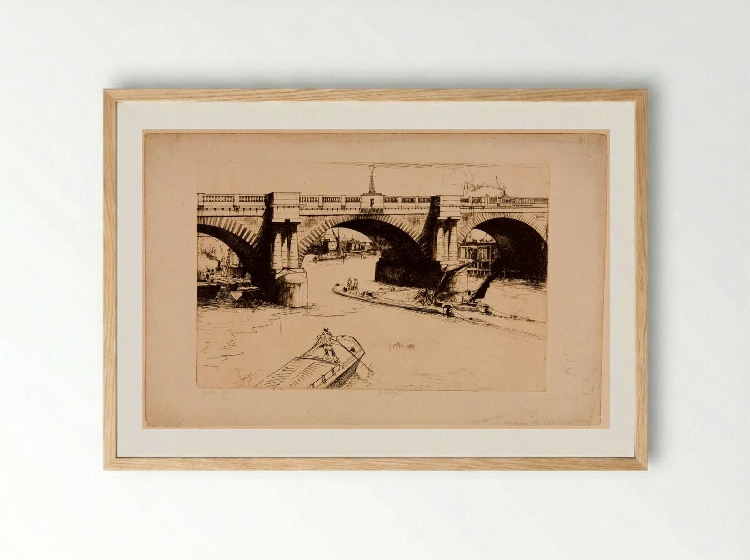 Waterloo Bridge - John W. Winkler - Framed Print Wood
