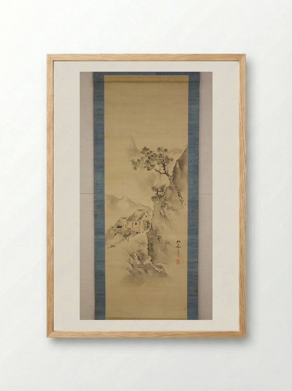 Watermill in the Mountains - Kishi Ganryo - Framed Print Wood