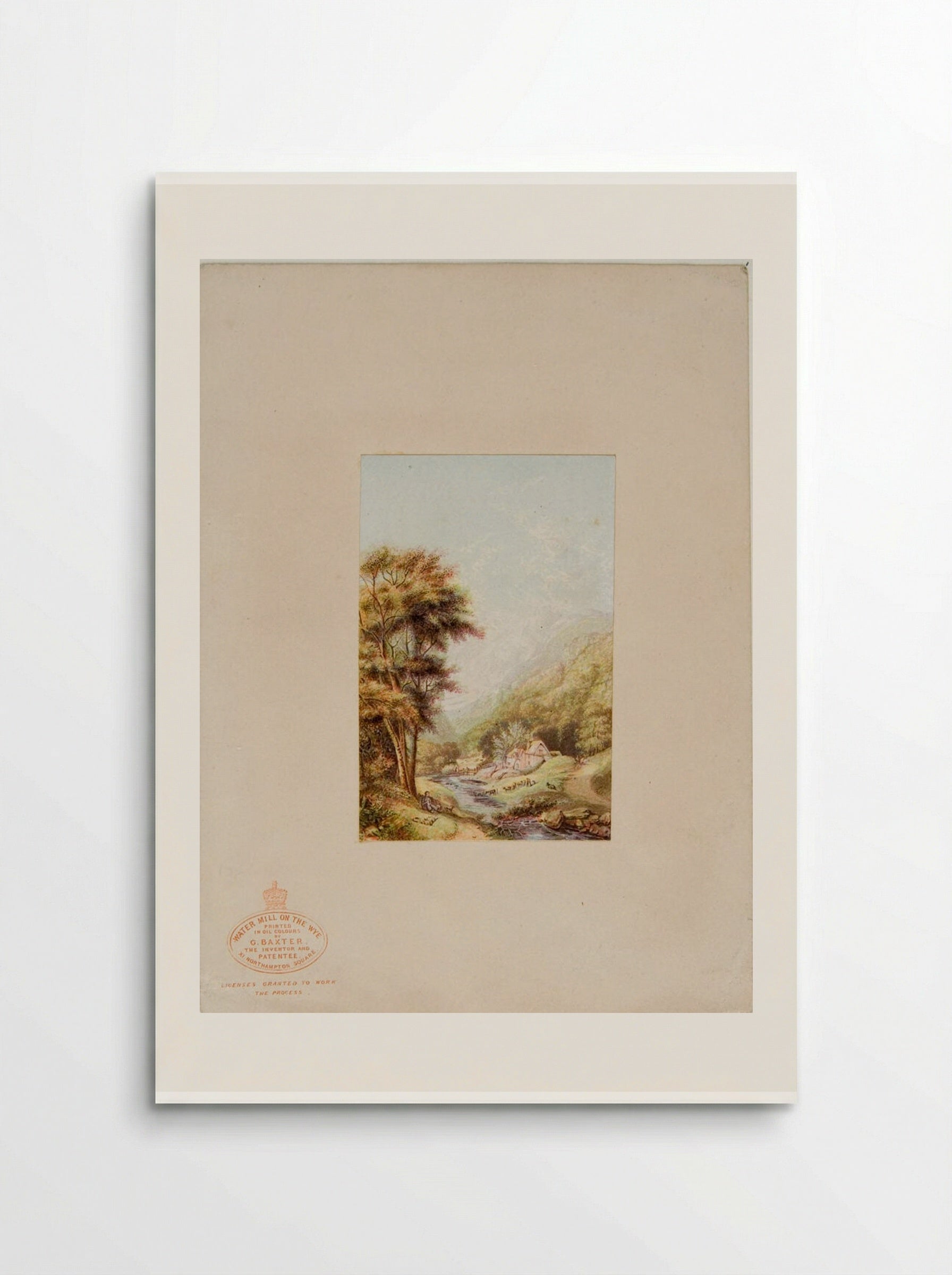 Watermill on the Wye - George Baxter - Poster