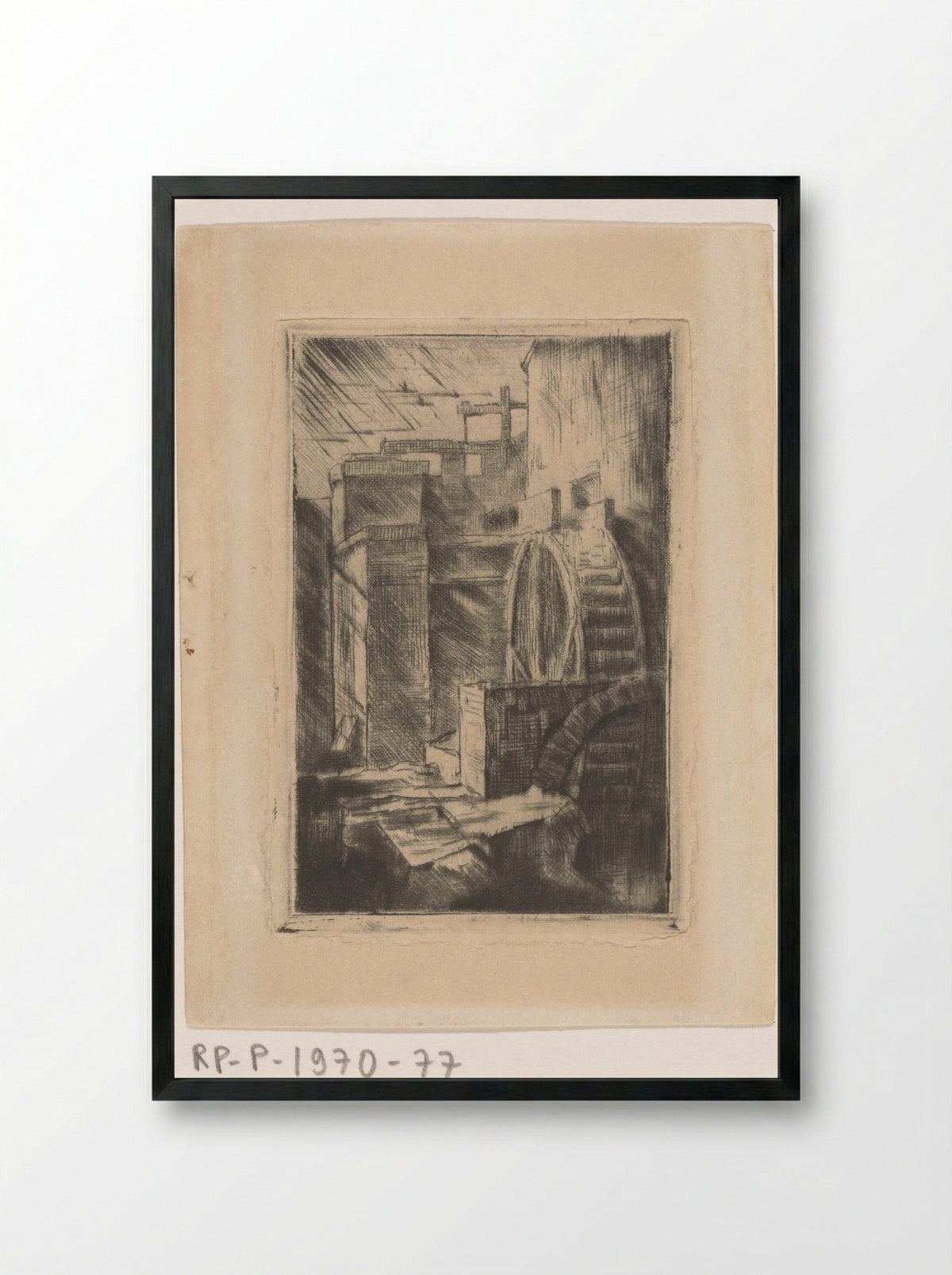 Watermolen - Willem van Konijnenburg - Framed Print Black