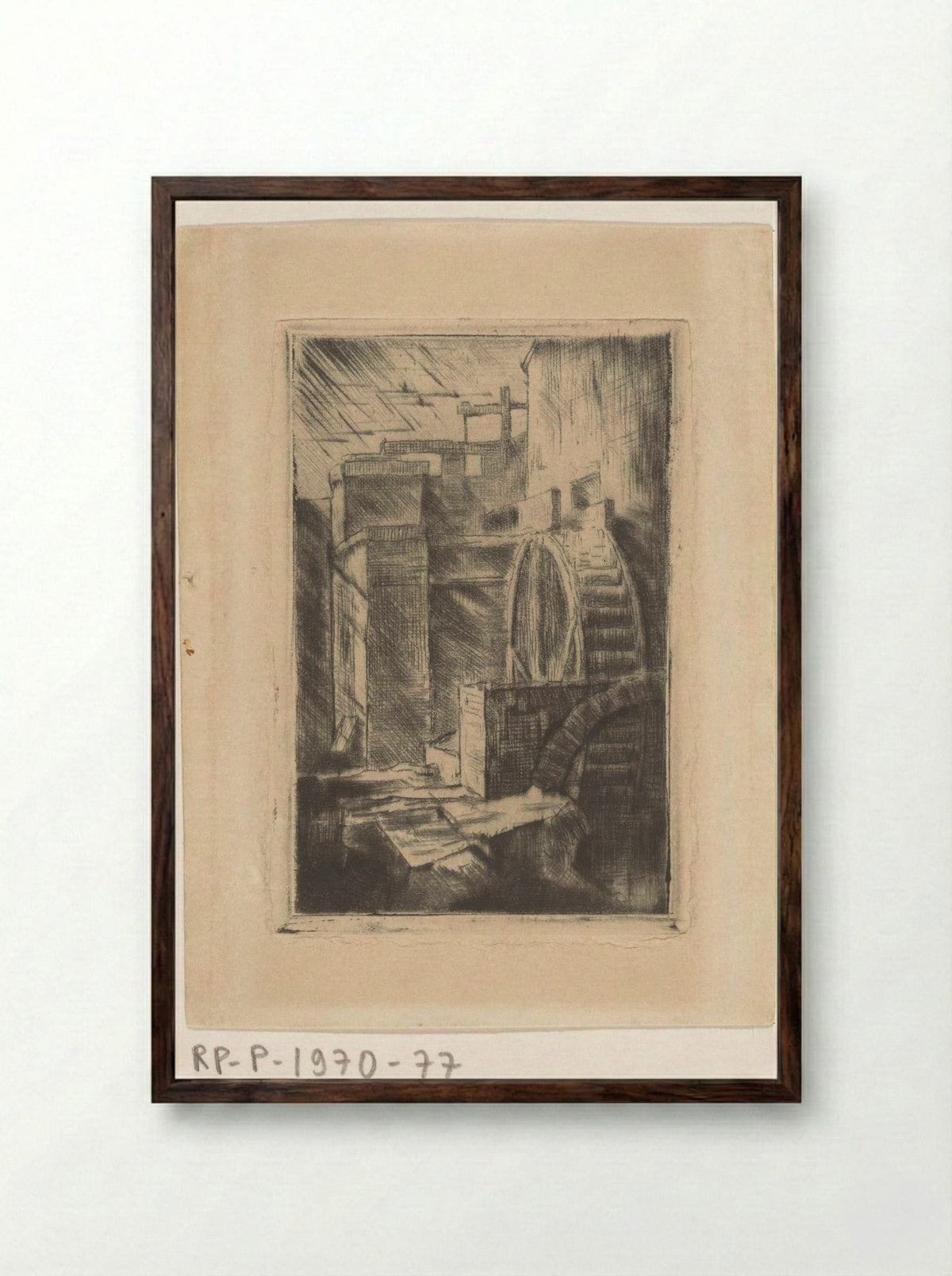 Watermolen - Willem van Konijnenburg - Framed Print Dark Wood