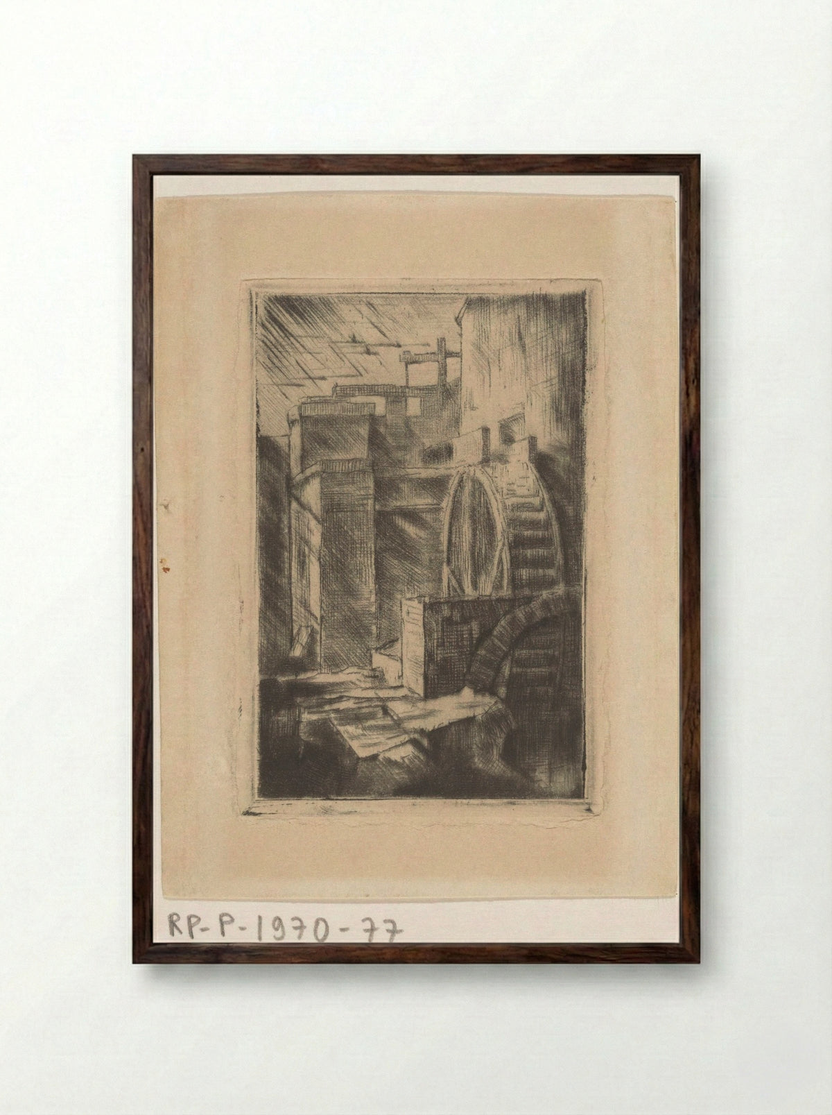 Watermolen - Willem van Konijnenburg - Framed Print Dark Wood