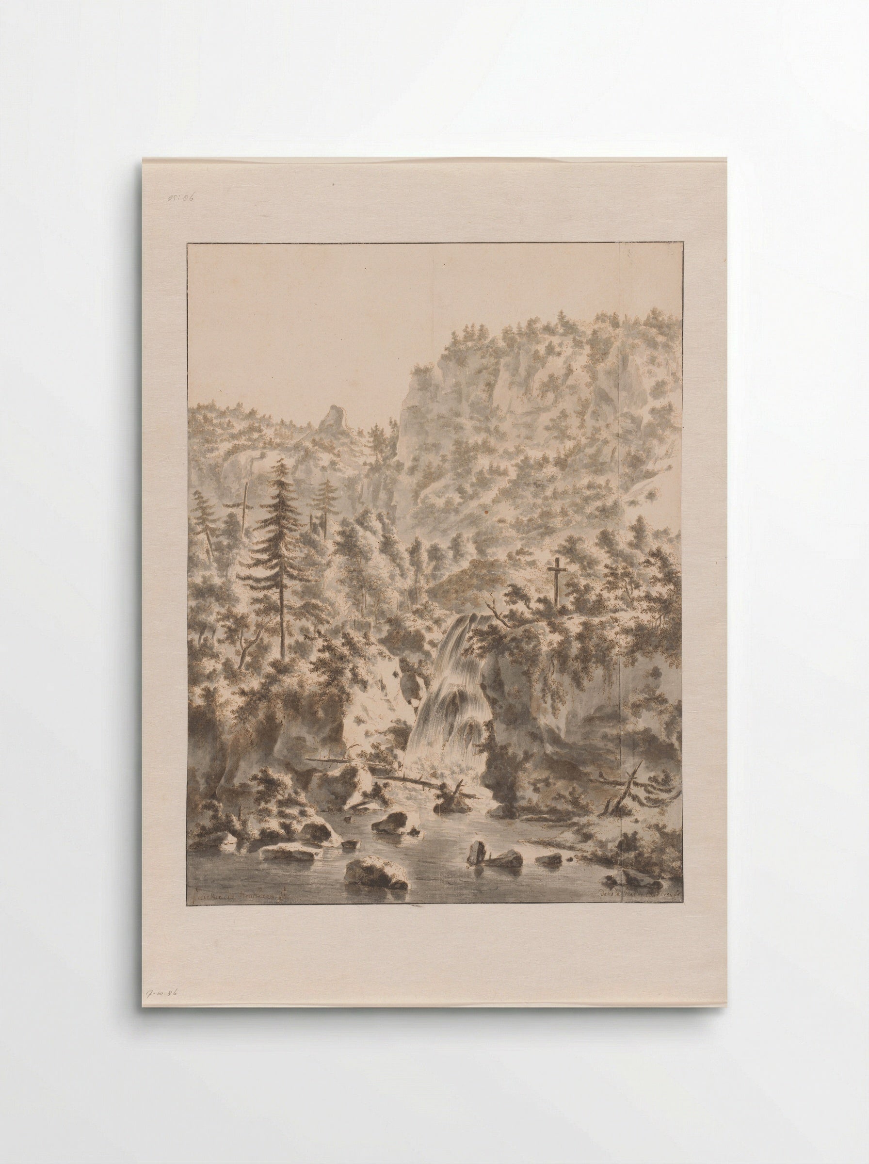 Waterval bij de Grand Chartreuse - Frederik de Moucheron - Poster