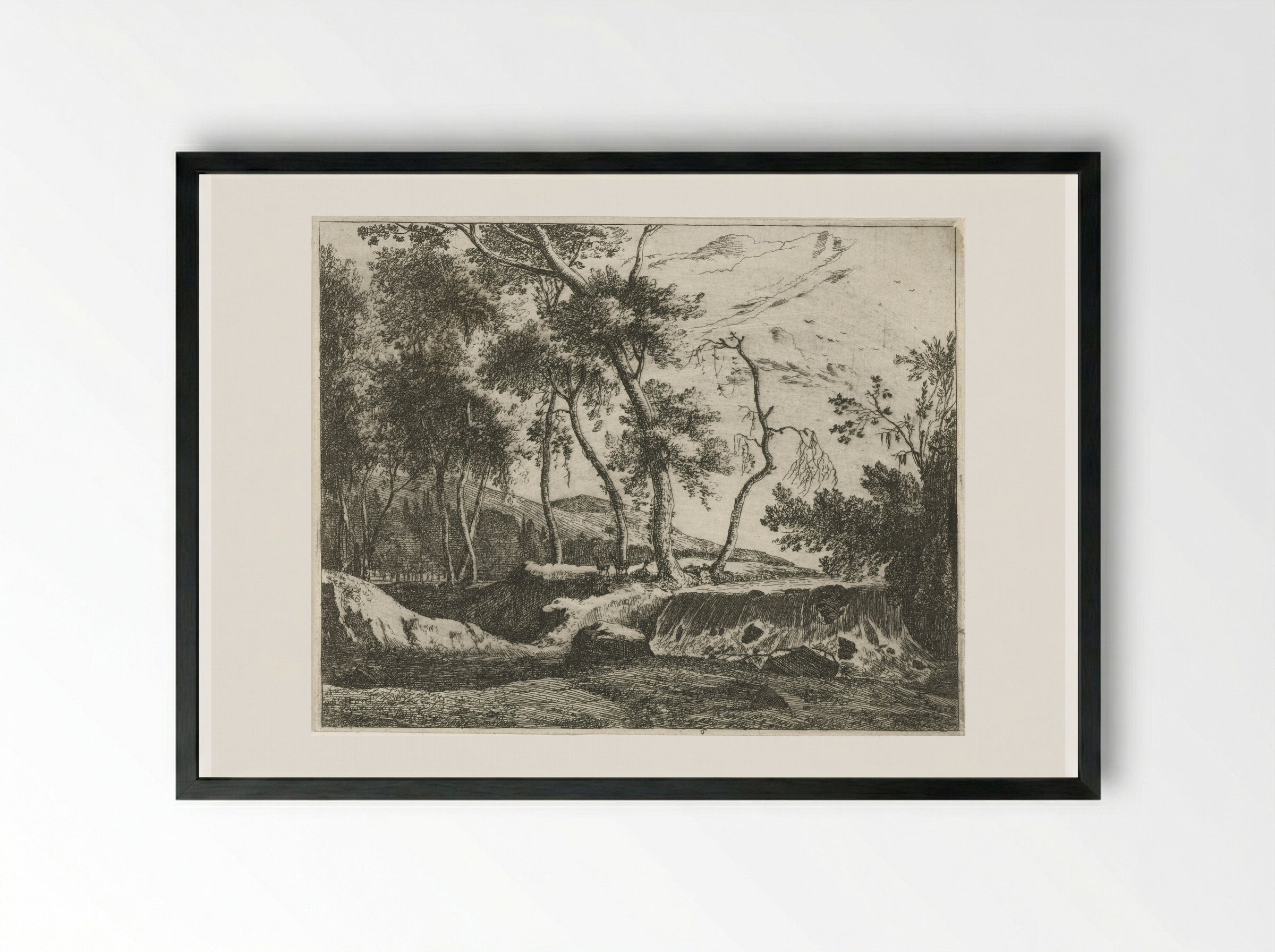 Waterval - Roelant Roghman - Framed Print Black