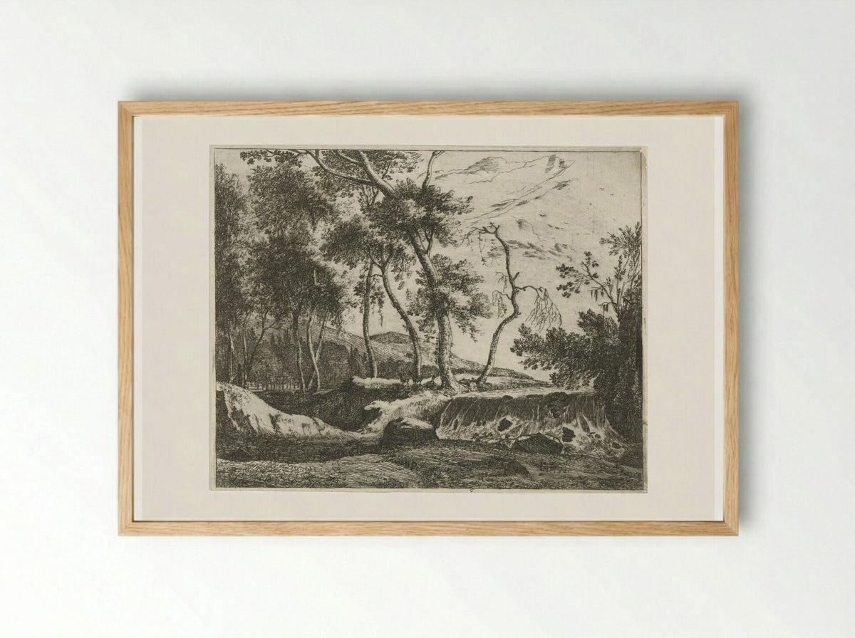 Waterval - Roelant Roghman - Framed Print Wood
