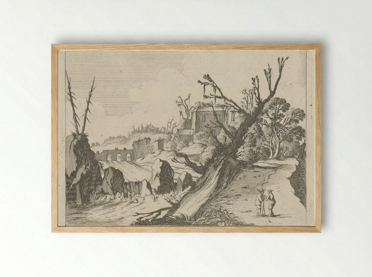 Waterval - Gillis van Scheyndel (I) - Framed Print Wood
