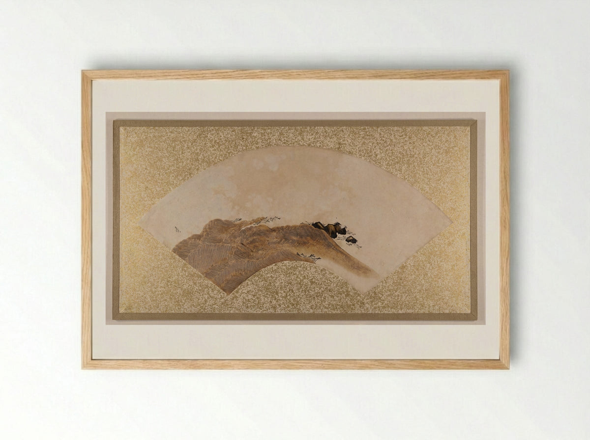 Waves and Rocks - Shibata Zeshin - Framed Print Wood