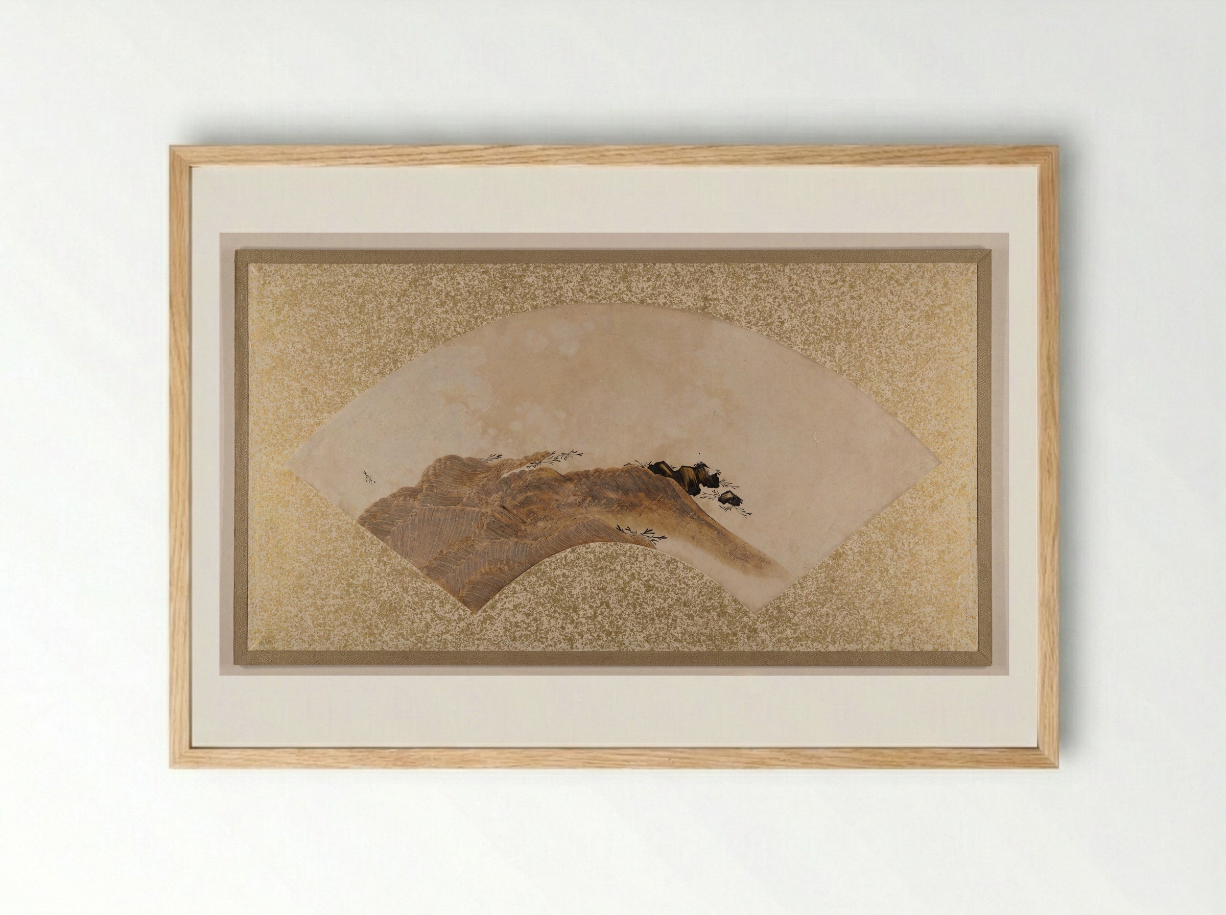 Waves and Rocks - Shibata Zeshin - Framed Print Wood
