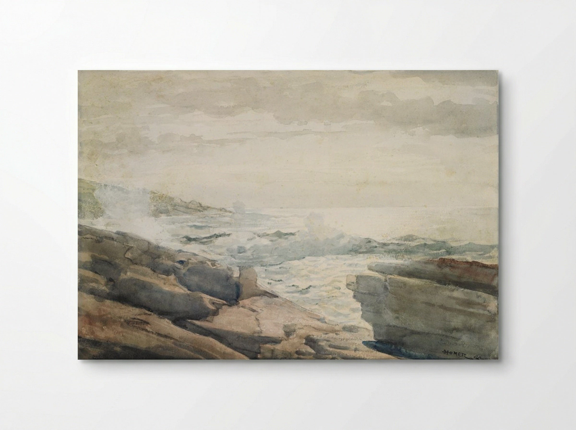 Waves on a Rocky Coast - Winslow Homer - Poster