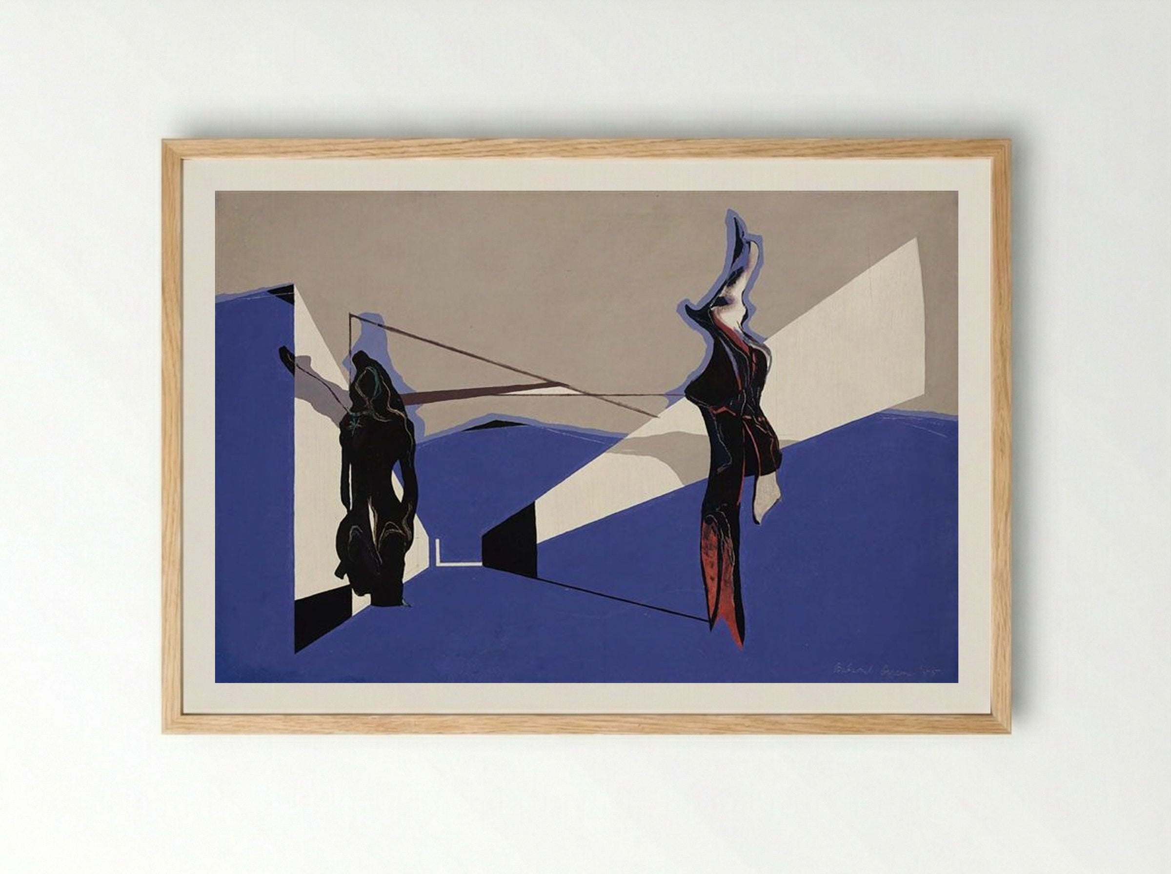 Way Down Blue - Balcomb Greene - Framed Print Wood