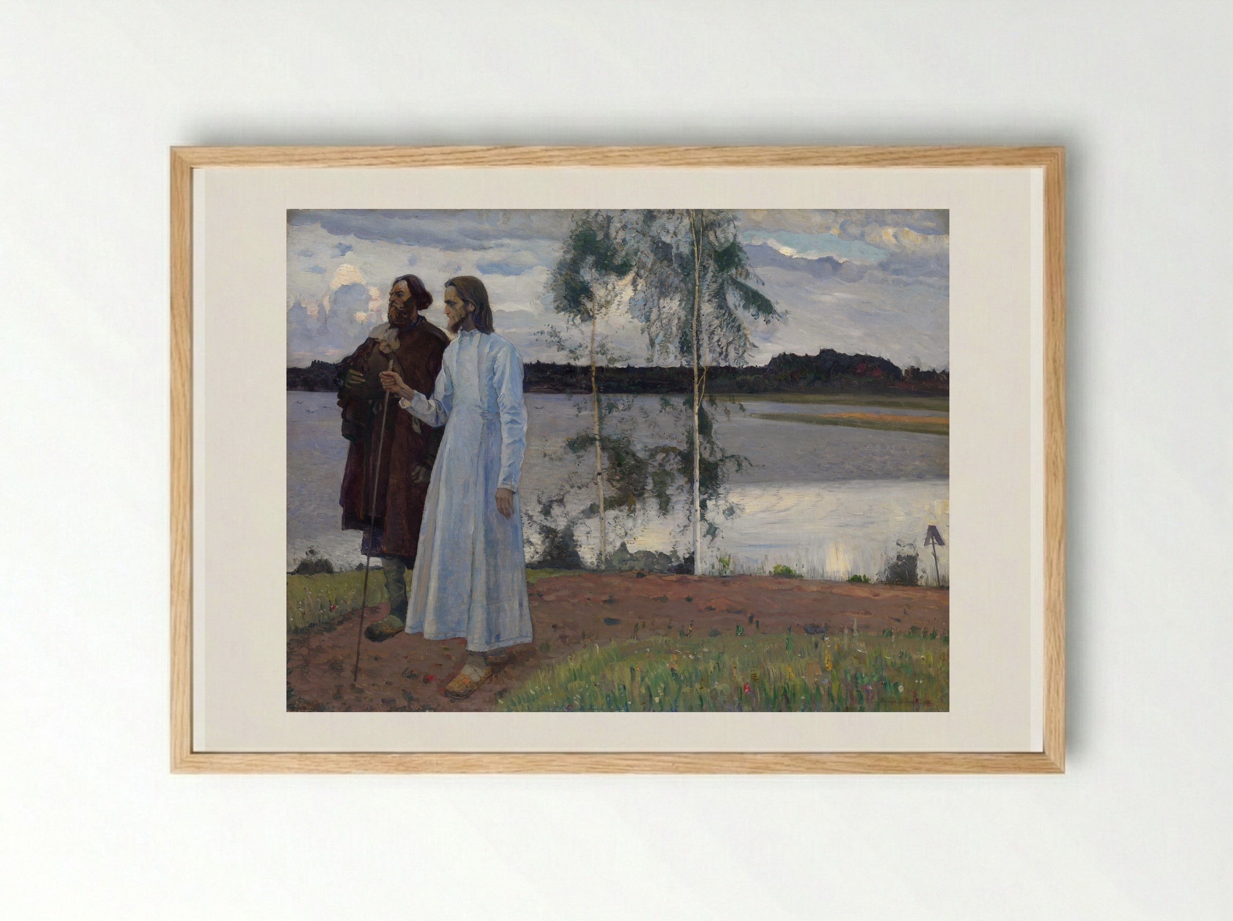 Wayfarer - Mikhail Nesterov - Framed Print Wood