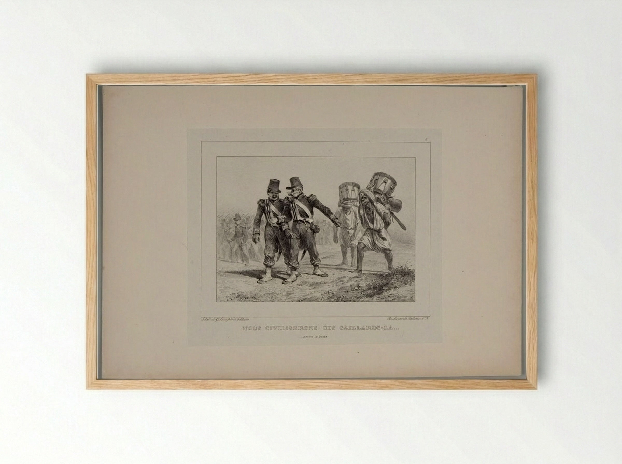 We'll Civilize These Fellows - Denis-Auguste-Marie Raffet - Framed Print Wood