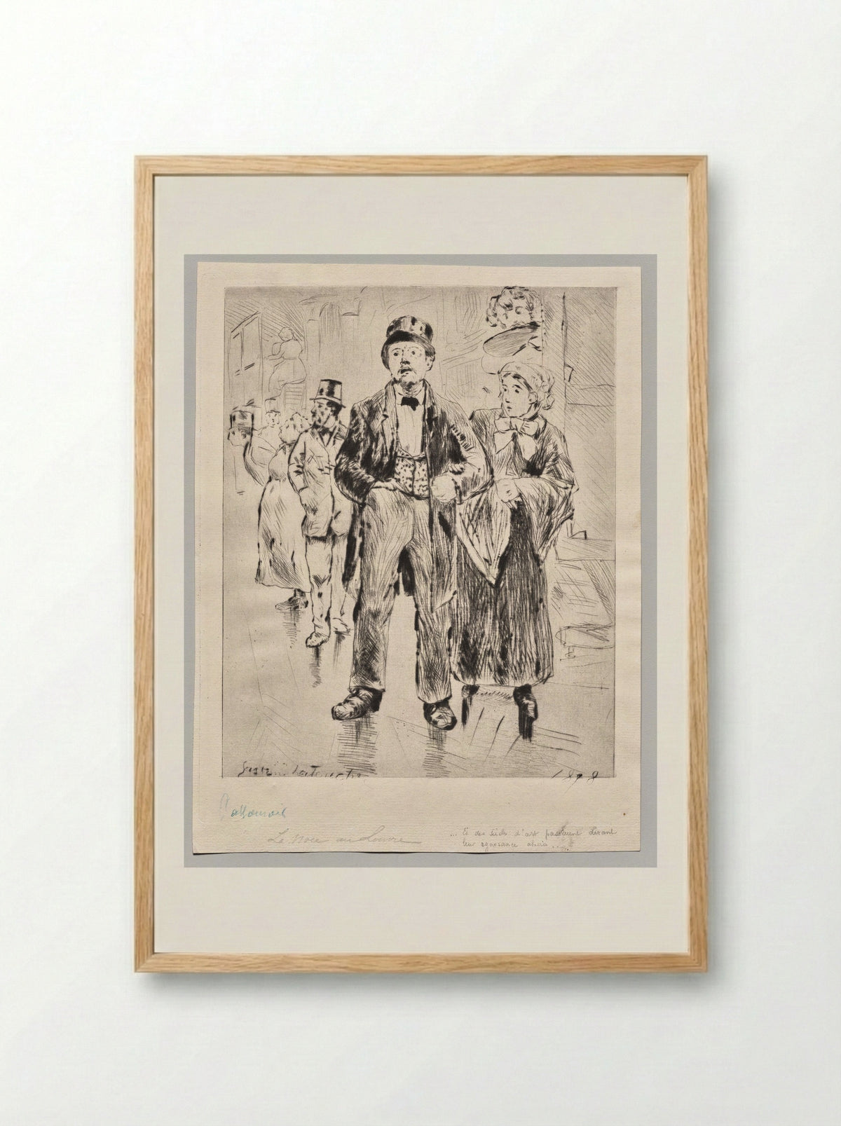 Wedding at the Louvre - Gaston de Latouche - Framed Print Wood