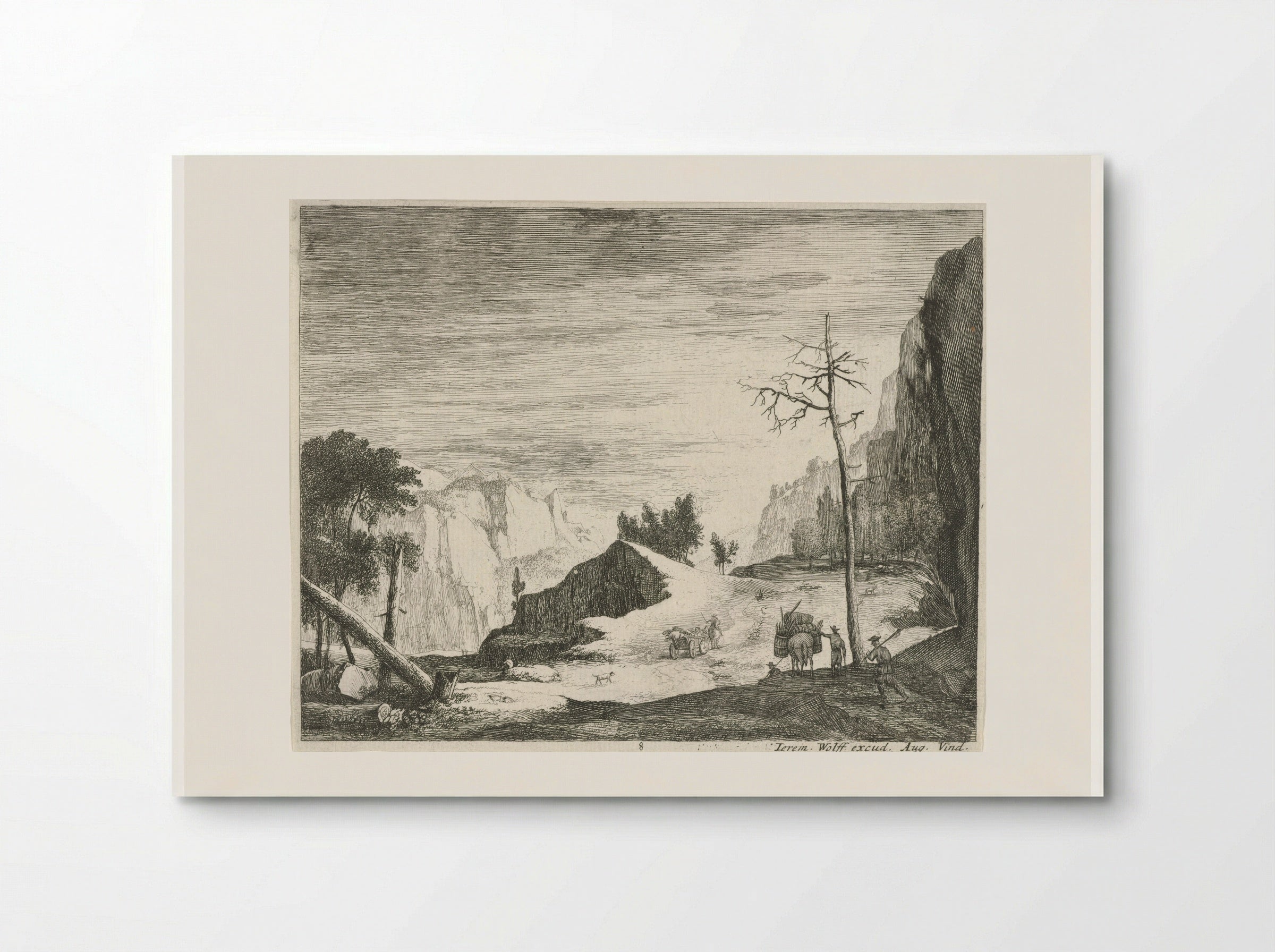 Weg in een berglandschap - Roelant Roghman - Poster