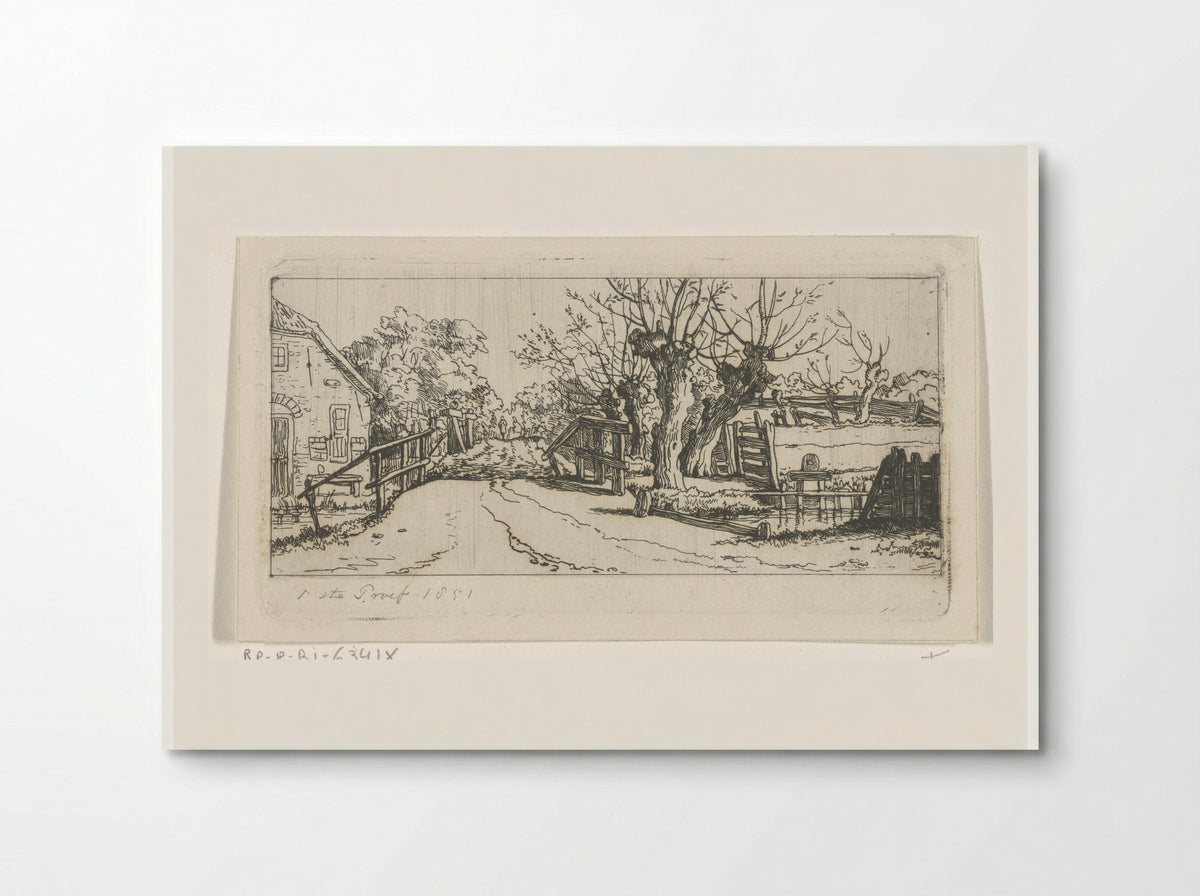 Weggetje langs een boerderij - Jacobus Ludovicus Cornet - Poster