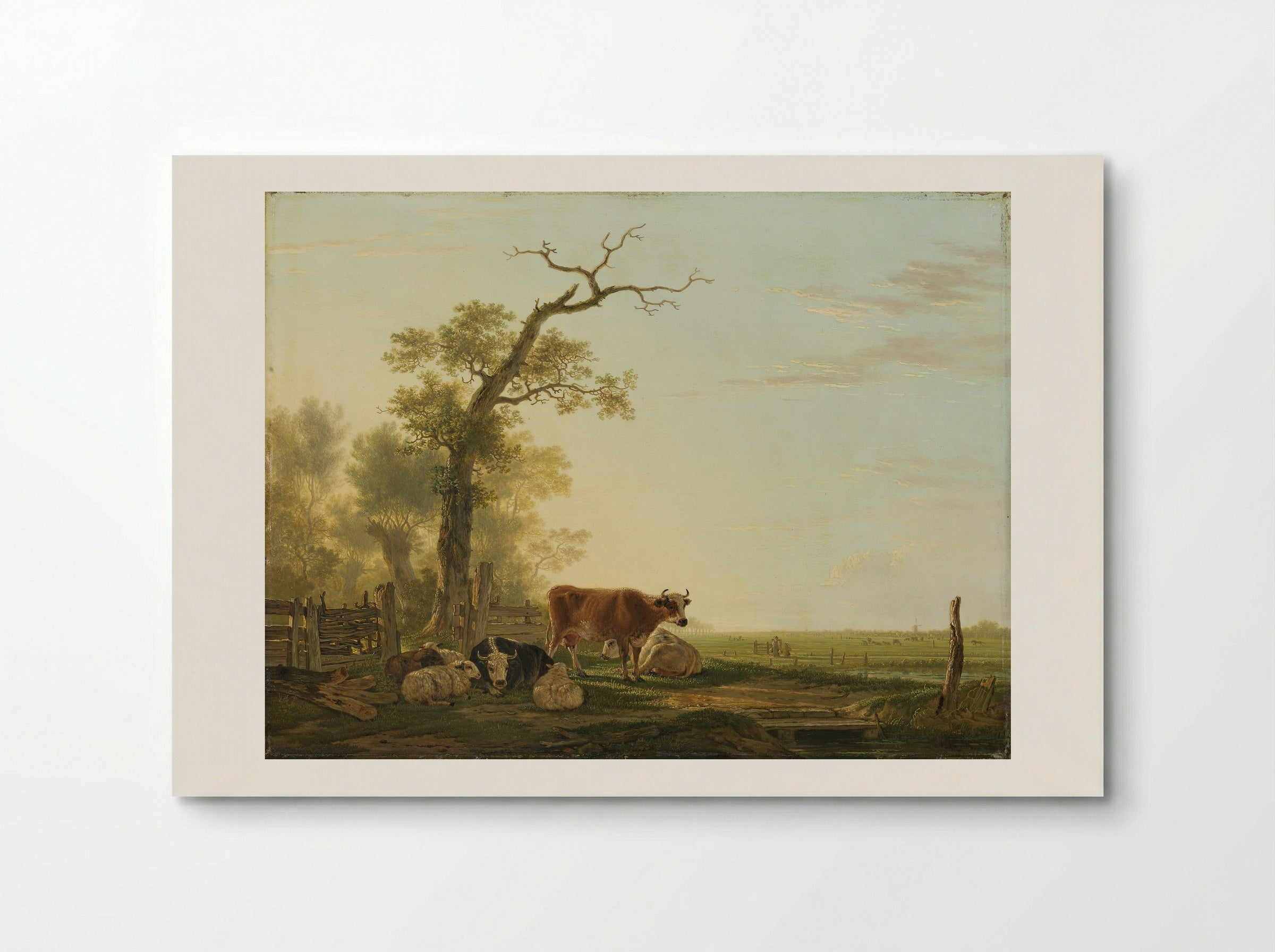 Weidelandschap met vee - Jacob van Strij - Poster