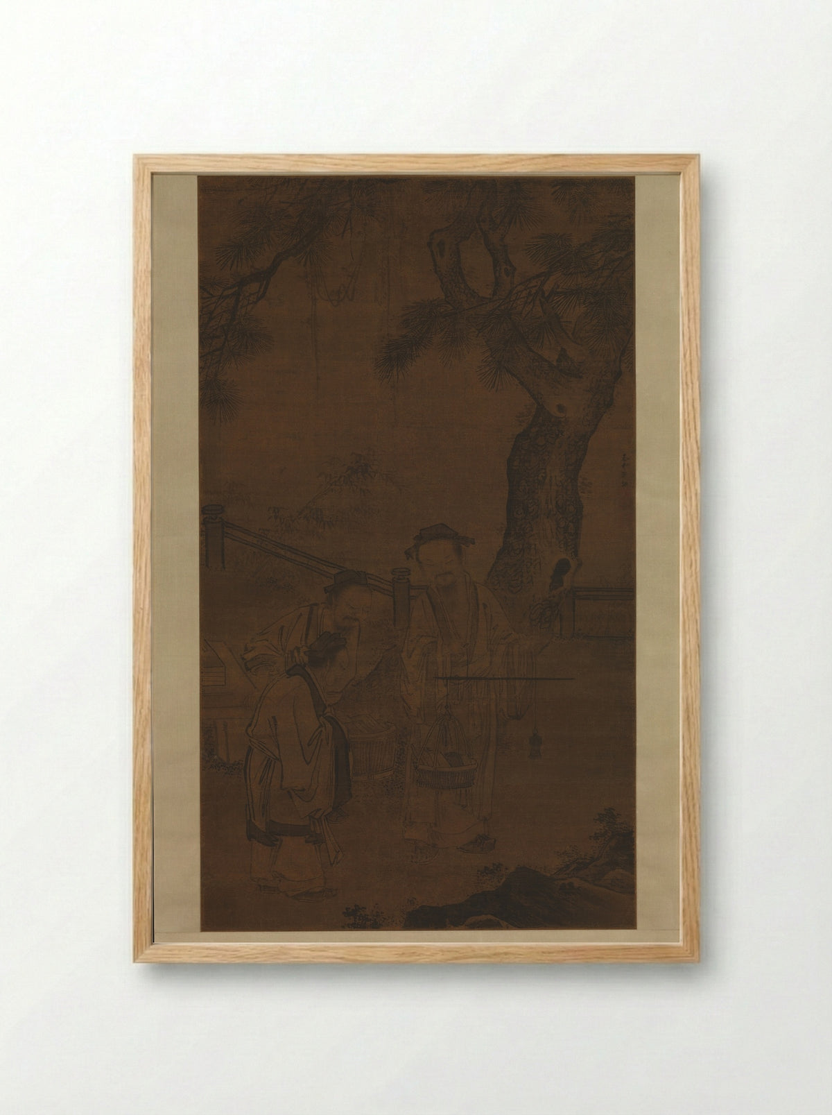 Weighing Books - Guo Xu - Framed Print Wood