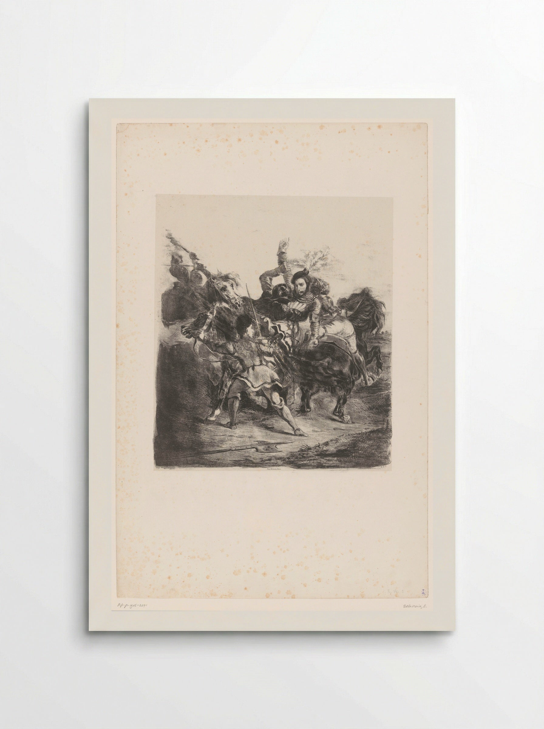 Weislingen Captured by the Men of Götz - Eugène Delacroix - Poster