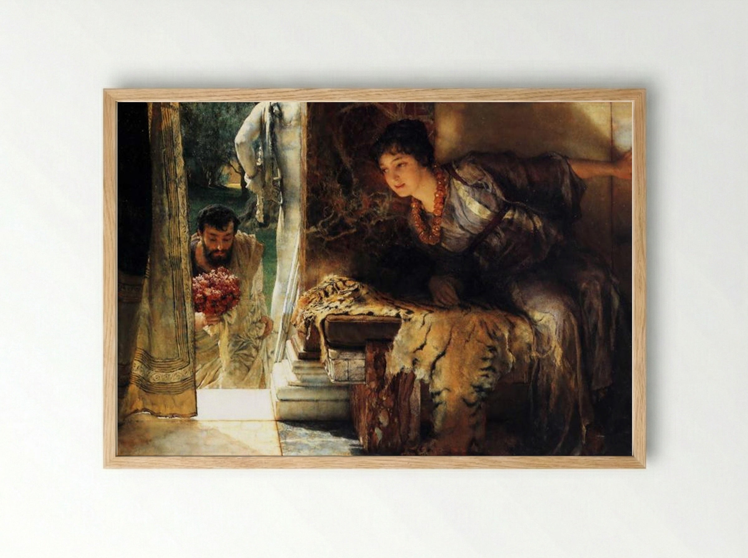 Welcome Footsteps - Sir Lawrence Alma-Tadema - Framed Print Wood