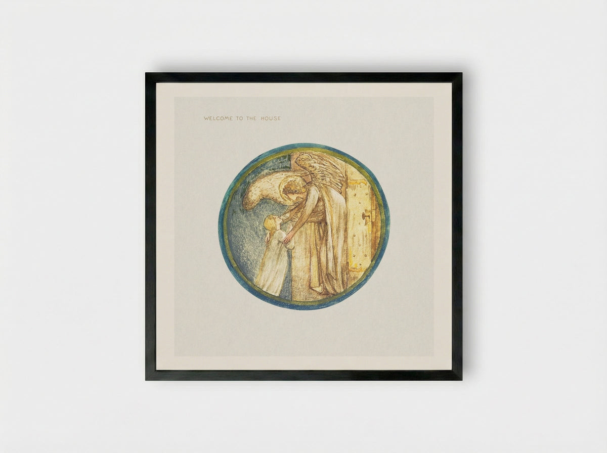 Welcome to the House, from The Flower Book - Edward Burne-Jones - Framed Print Black