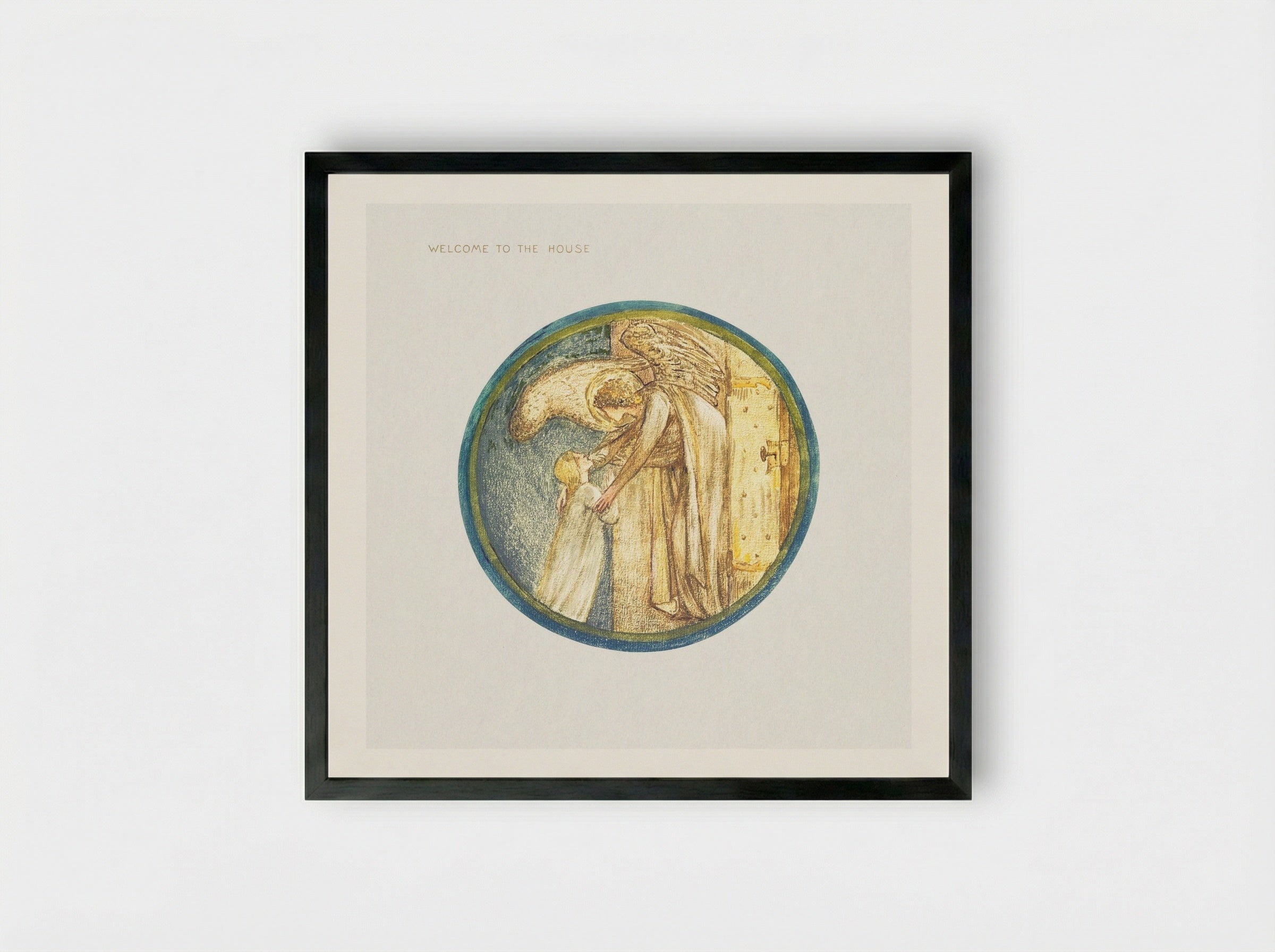 Welcome to the House, from The Flower Book - Edward Burne-Jones - Framed Print Black