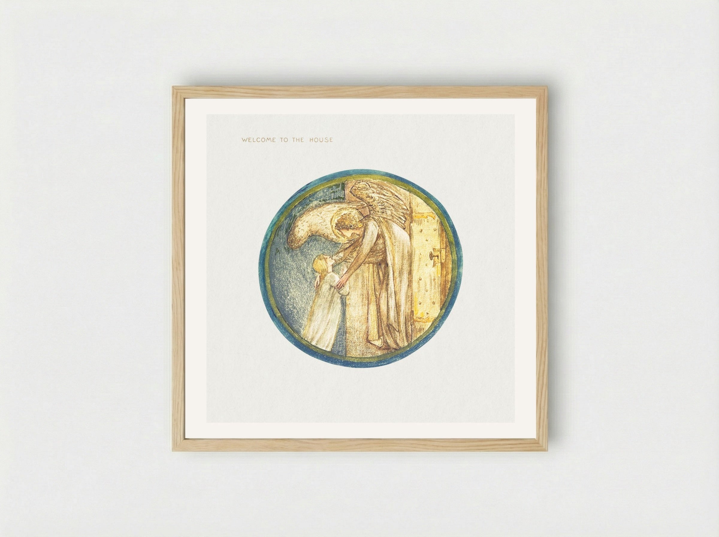 Welcome to the House, from The Flower Book - Edward Burne-Jones - Framed Print Wood