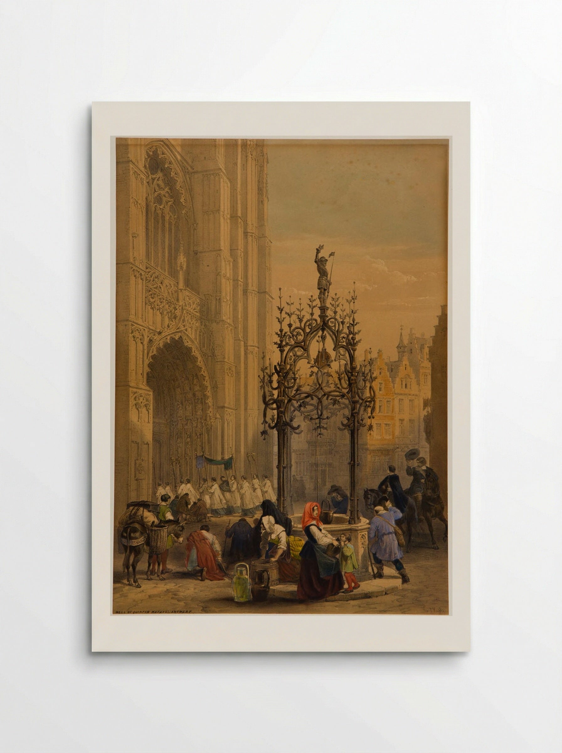Well of Quintin Matzys, Antwerp - Louis Haghe - Poster