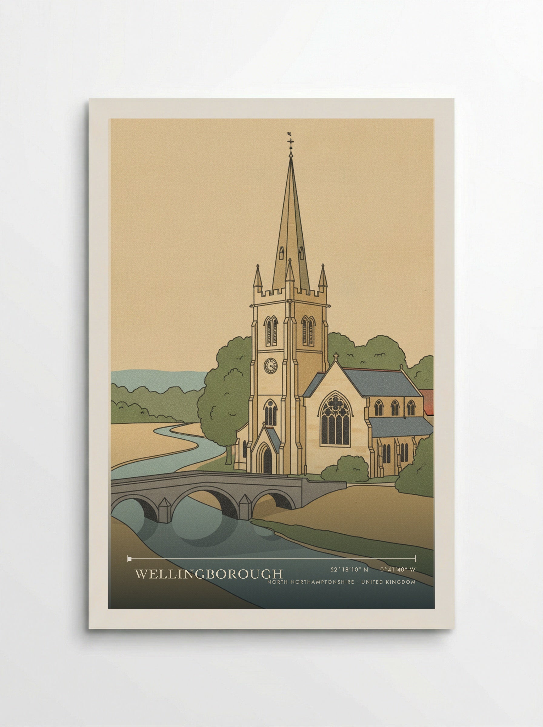 Wellingborough North Northamptonshire United Kingdom Travel Poster - Poster