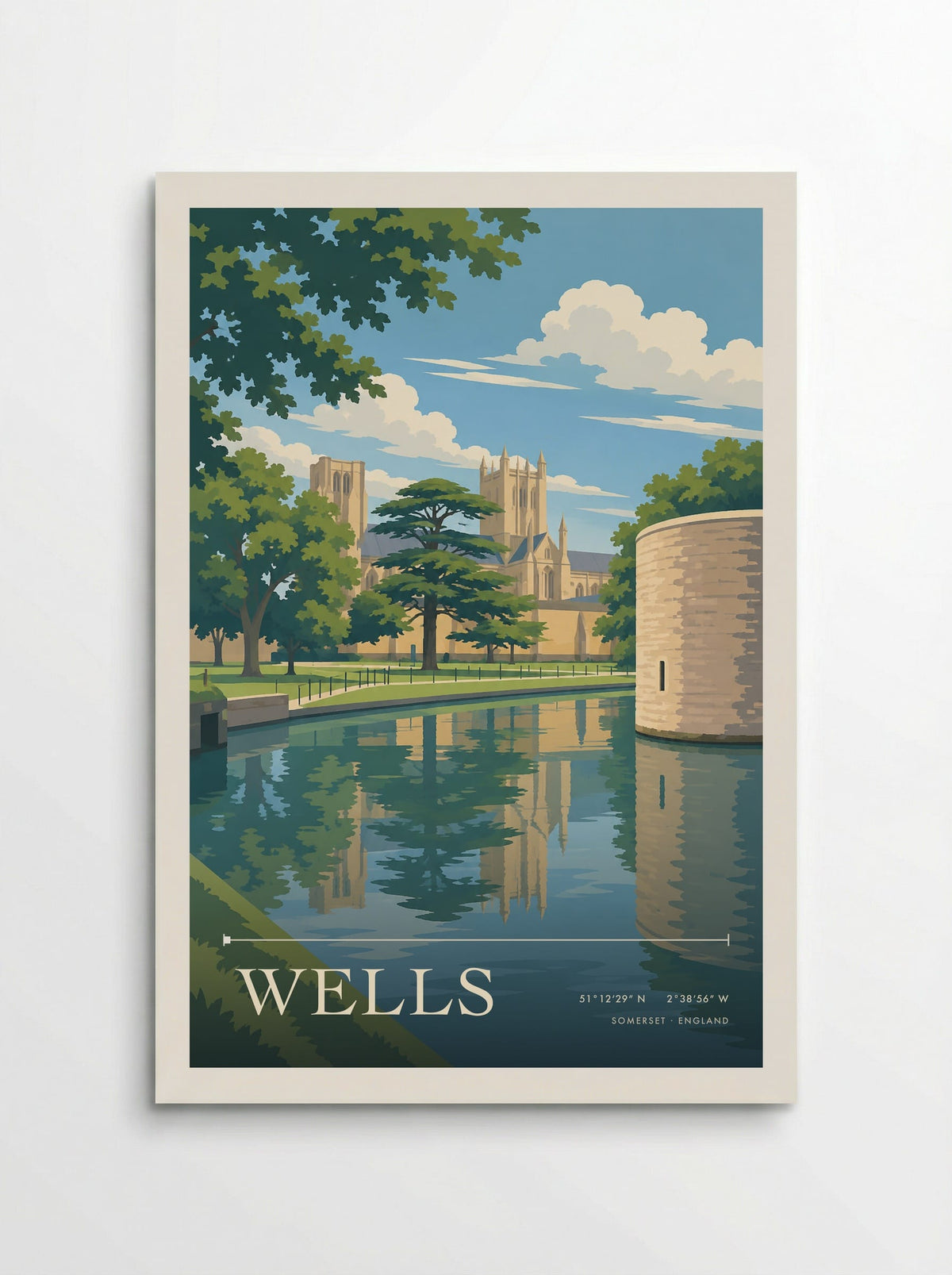 Wells, Somerset | Travel Poster - Poster